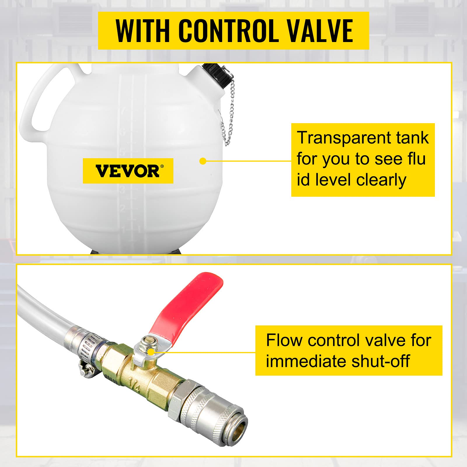 VEVOR 7.5L Manual Transmission Fluid Pump - 2 Gallon ATF Refill Kit with 15 Adapters for Automotive Fluid Transfer | Perfect for DIY Car Maintenance, Transmission Service & Fluid Replacement