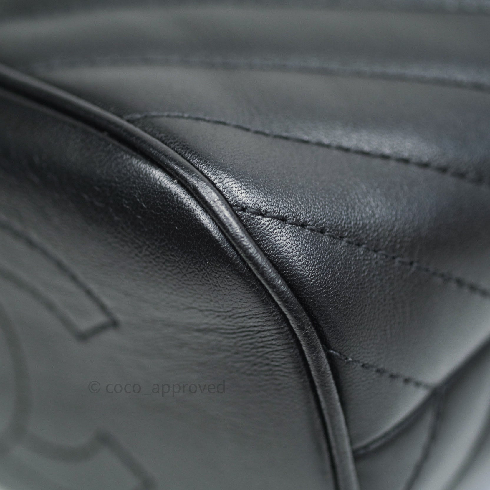 Chanel Chic Black Lambskin Chevron Quilted Bucket Bag with Handle - Luxury Women's Shoulder Bag for Work, Travel & Evening Events