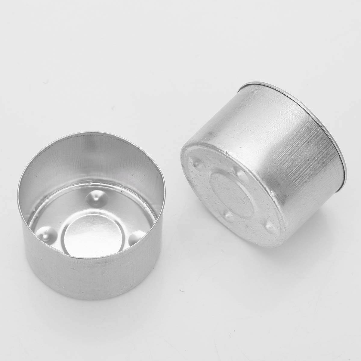 Aislor 50-Pack Silver Tea Light Cups in Bulk - Premium Tealight Candle Tins for Weddings, Parties & Home Decor
