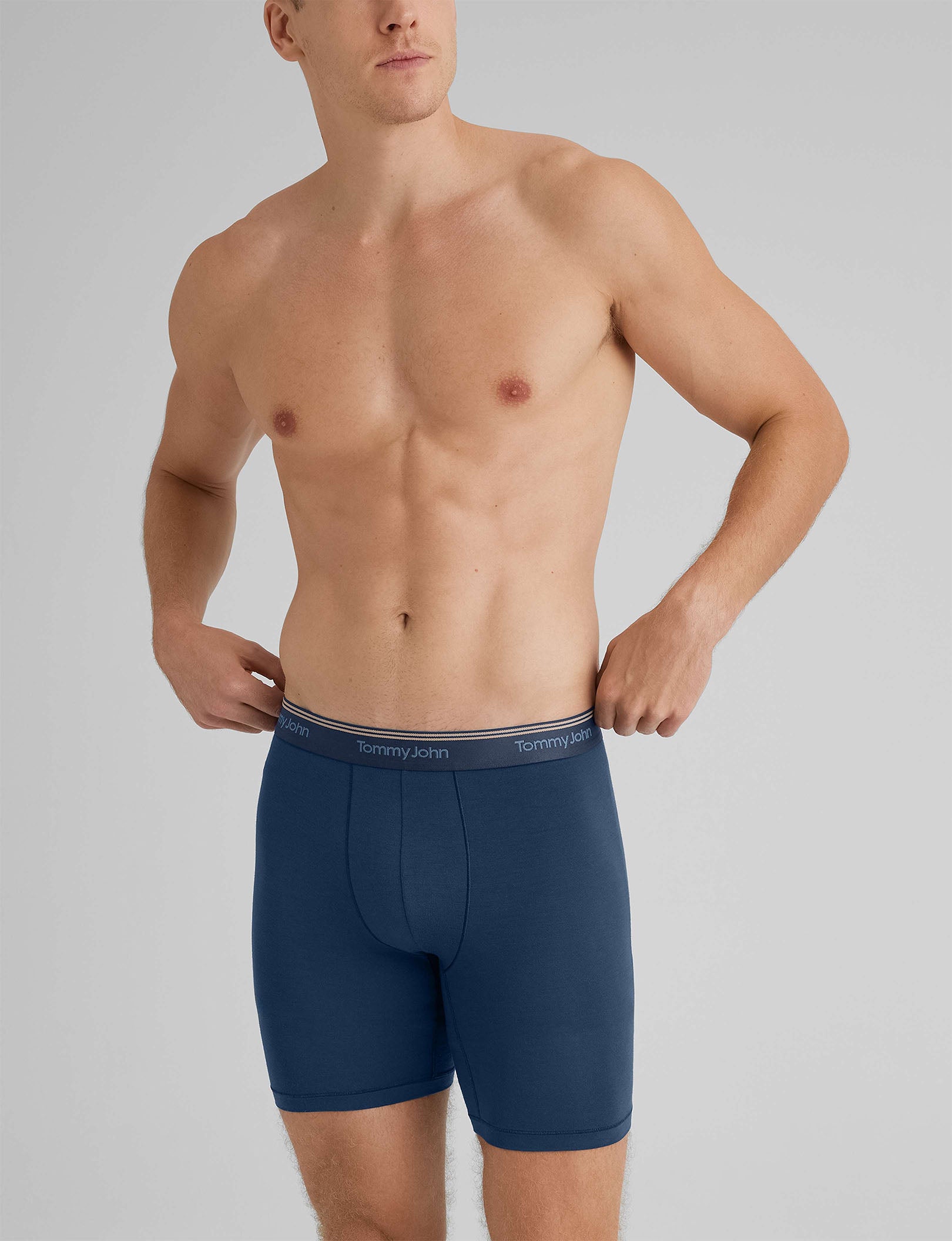 Ultra Soft Flex Mid-Length Boxer Briefs for Men - 6 Pack | Breathable & Comfortable Underwear for Everyday Wear, Workout & Sports