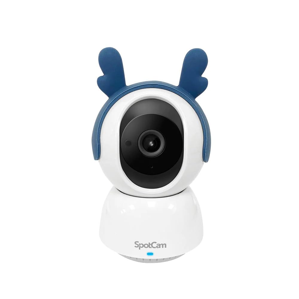 SpotCam Mibo 2K Wireless Indoor Pet Security Camera with Night Vision, Two-Way Talk, Motion & Sound Alerts, PTZ Pan/Tilt & Pet Tracking - Free 24/7 Cloud Recording - Perfect for Home Monitoring & Pet Care
