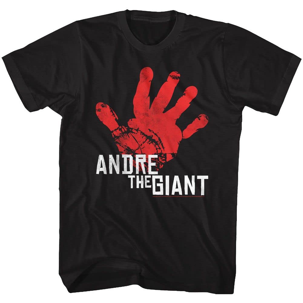 Official Andre The Giant Hand Print Graphic T-Shirt for Men - Vintage Wrestling Fan Tee for Casual Wear & Gifts