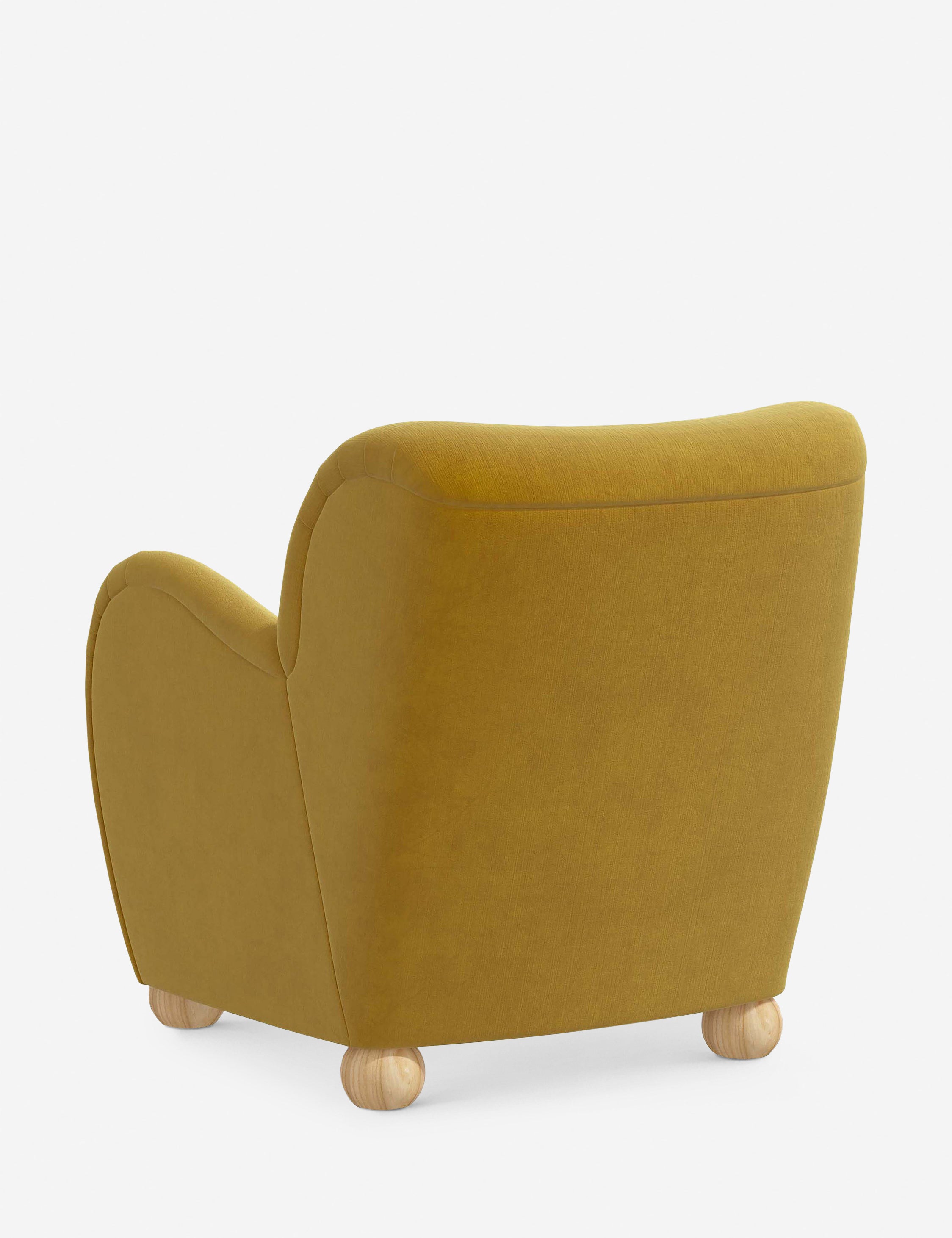 Modern Baird Accent Chair - Mid-Century Inspired Upholstered Armchair with Wooden Legs for Living Room, Bedroom or Office - Perfect for Reading Nook, Lounge Area & Home Decor