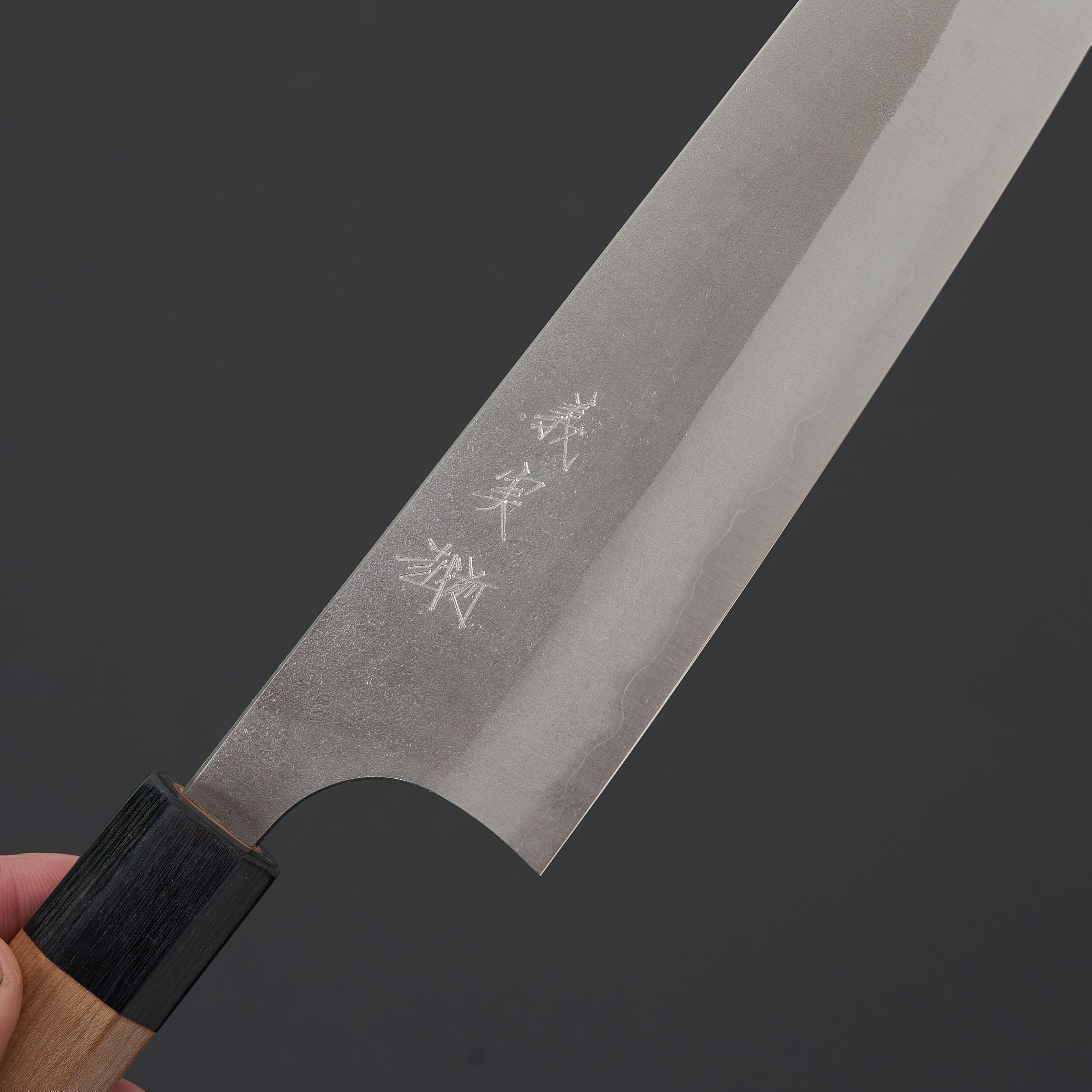 Kato AS Nashiji Cherry Handle Gyuto 210mm Japanese Chef Knife - Premium Kitchen Knife for Professional Chefs & Home Cooking, Perfect for Slicing, Dicing & Chopping Vegetables, Meat & Fish
