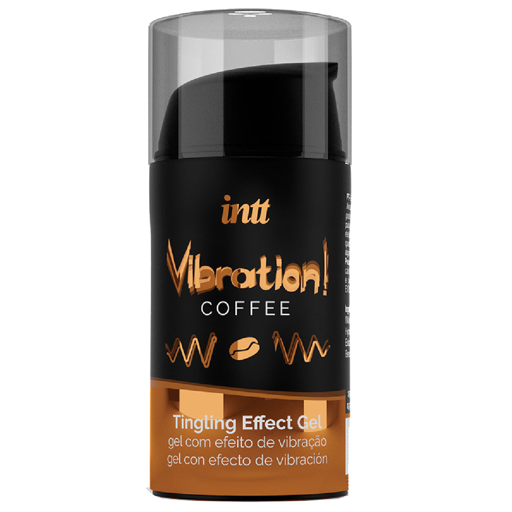 Intense Vibration Warming Gel with Tingling Sensation - Coffee Flavor for Enhanced Intimacy & Sensual Massage
