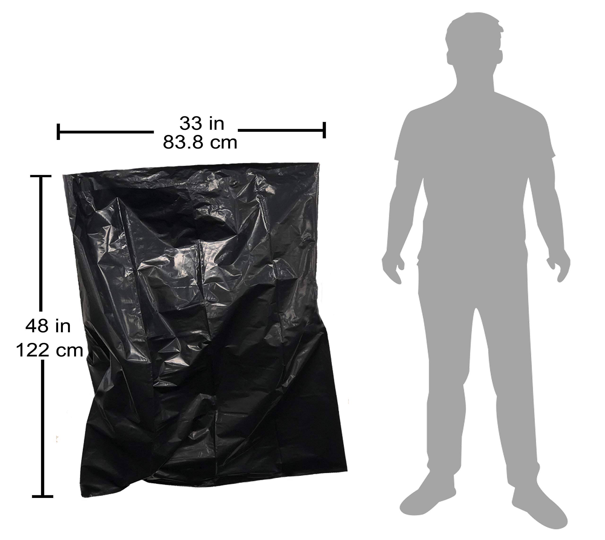 Reliable Heavy Duty 42 Gallon Contractor Garbage Bags - 20 Count Black Trash Bags for Construction, Renovation & Yard Waste Cleanup