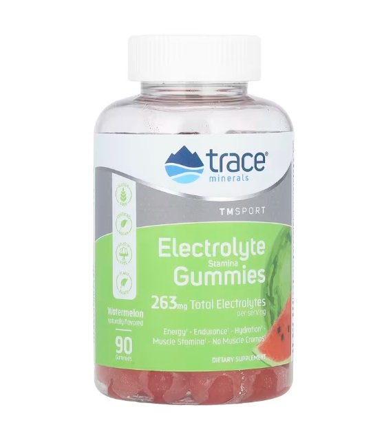 Electrolyte Stamina Gummies - Watermelon Flavor, 90 Count | Hydration & Energy Boost for Athletes, Workouts & Active Lifestyles