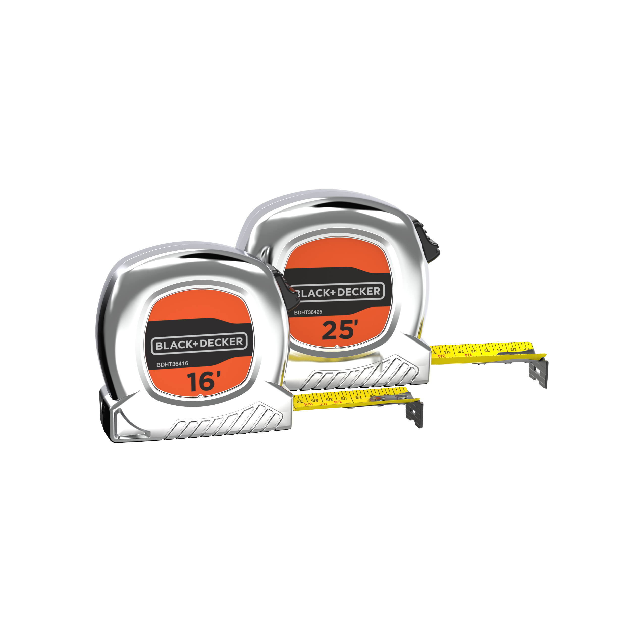 25ft & 16ft Tape Measure Bundle - Heavy Duty Retractable Measuring Tape with Lock - Perfect for Construction, DIY Projects, Home Improvement & Sewing