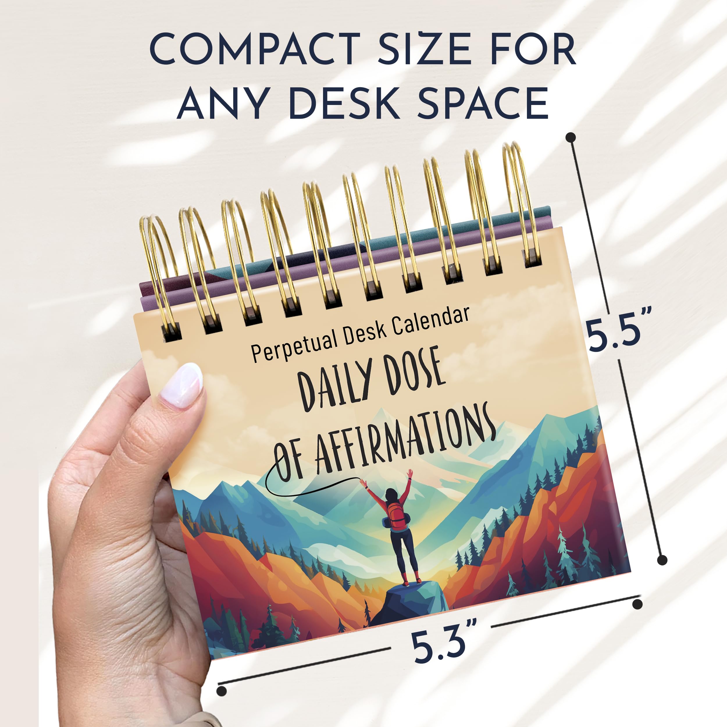 RYVE Daily Affirmation Calendar - Motivational Desk Calendar with 365 Positive Affirmations for Women | Inspirational Office Decor & Self-Care Gift for Women | Perfect for Home, Office, Meditation & Mindfulness Practice