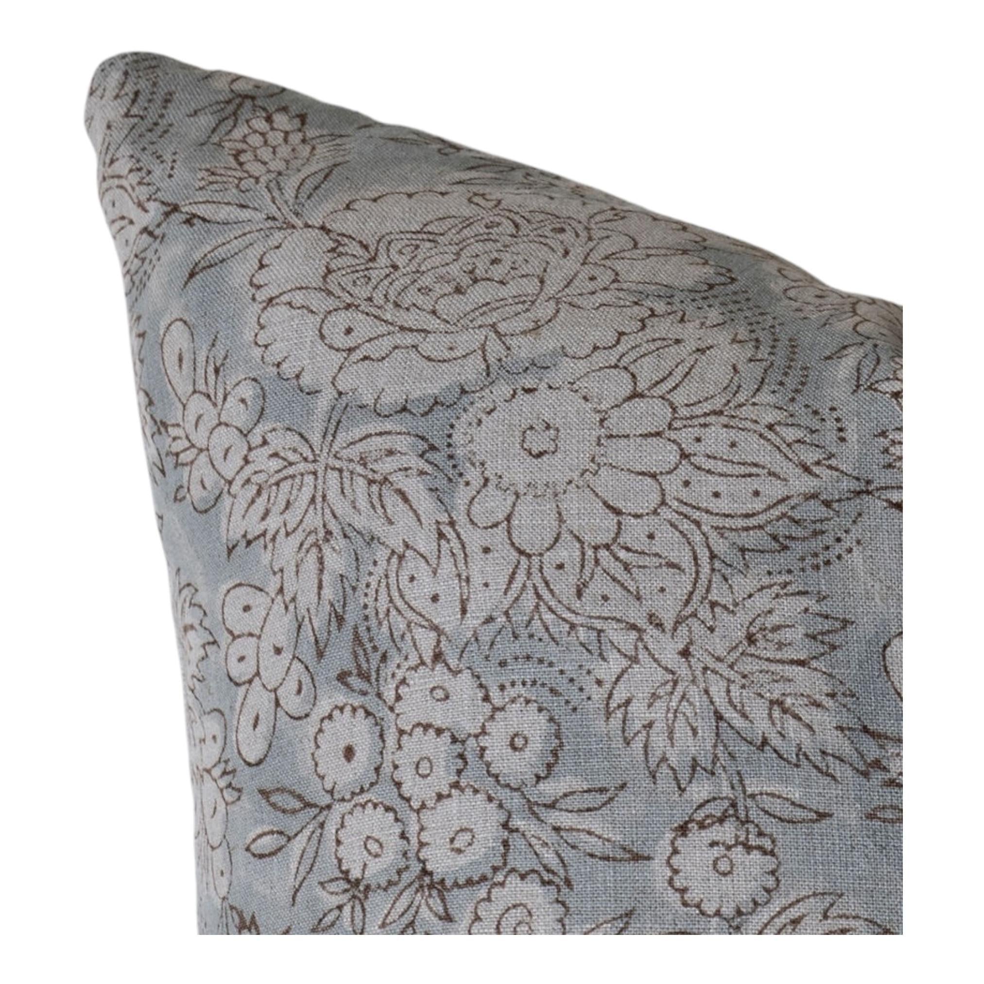 Stylish Ophir Block Print Floral Pillow Cover - Bohemian Home Decor for Living Room, Bedroom & Sofa
