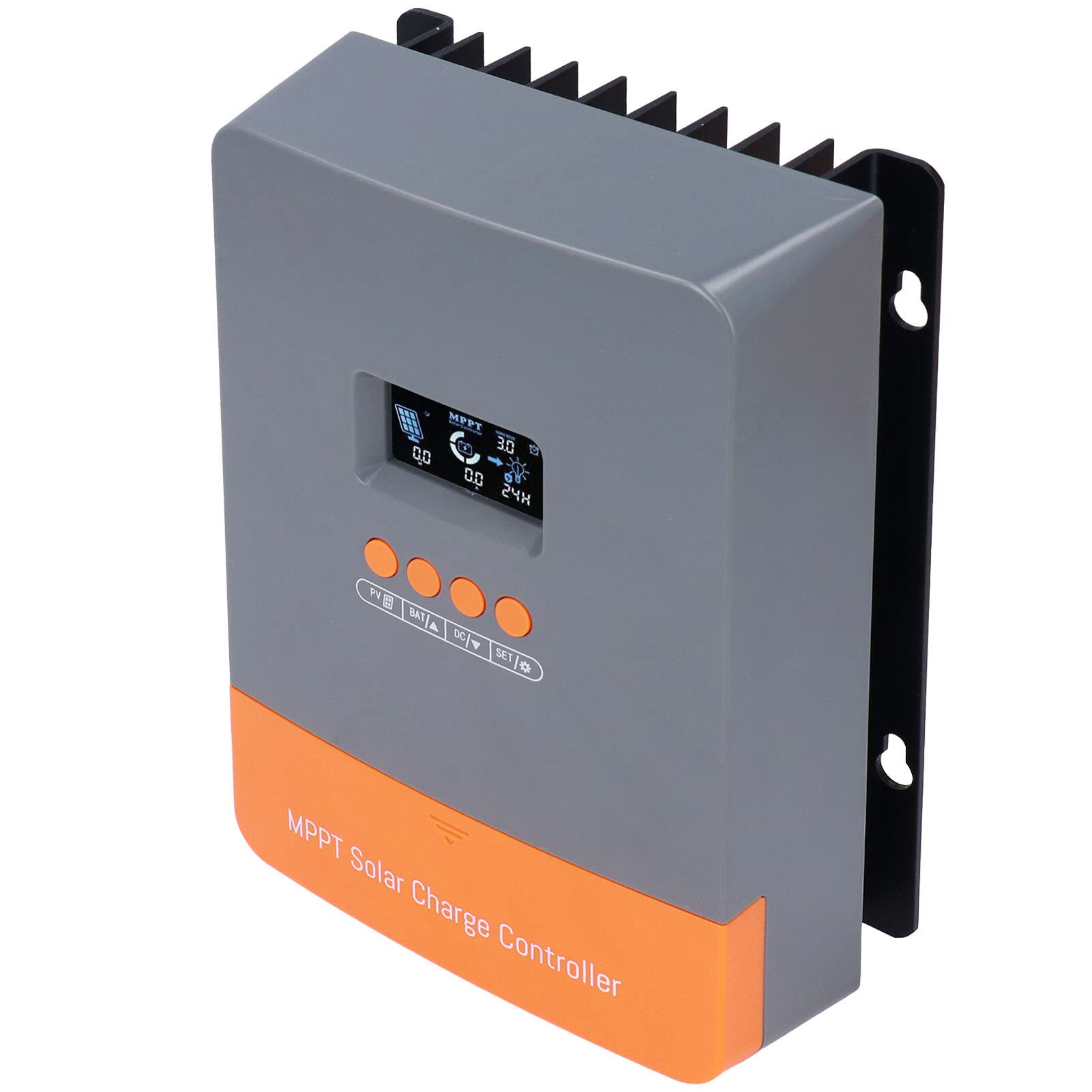 MPPT Solar Charge Controller with LCD Display - 12V/24V Auto-Switching PV Panel Regulator for Solar Power System | Ideal for RV, Boat, Off-Grid Homes & Solar Panel Kits