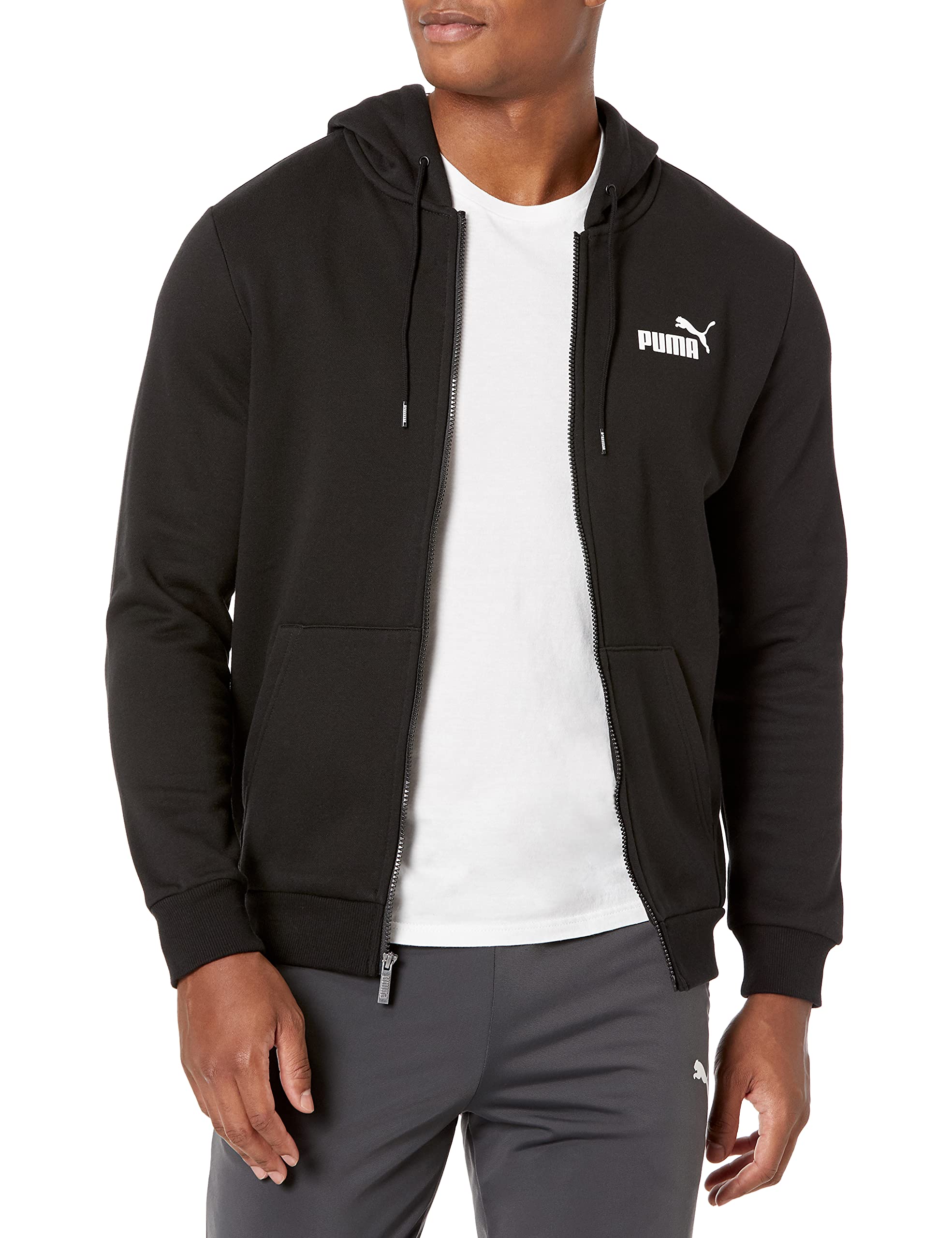 PUMA Men's Essentials Full Zip Fleece Hoodie - Warm Winter Jacket for Running, Gym & Casual Wear | Soft Athletic Sweatshirt for Men