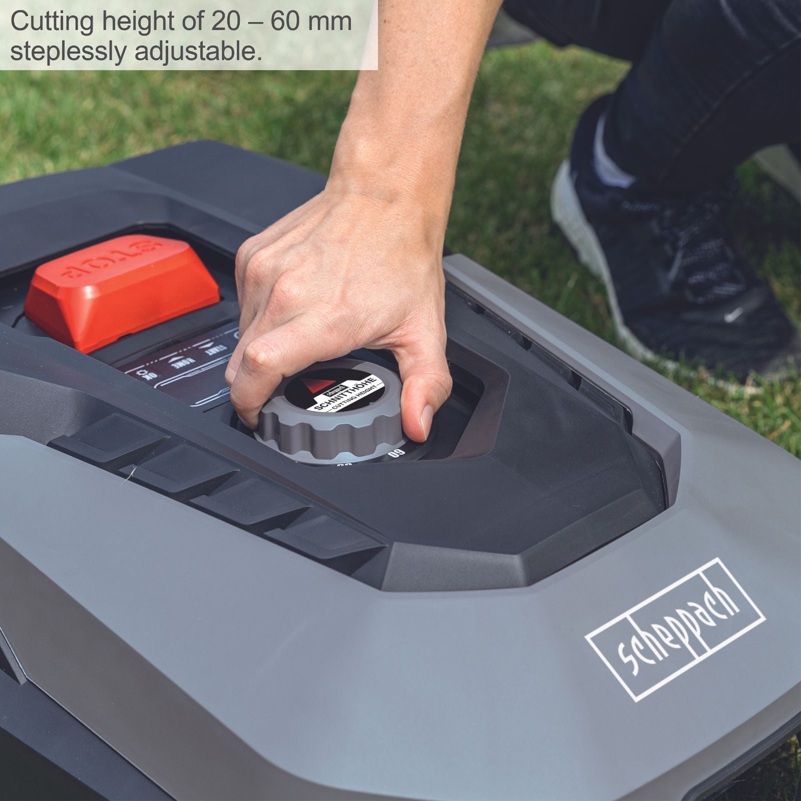 Scheppach ROBOCUT L500 Robotic Lawn Mower - Automatic Cordless Grass Cutter for Small to Medium Yards | Perfect for Busy Homeowners & Eco-Friendly Landscaping
