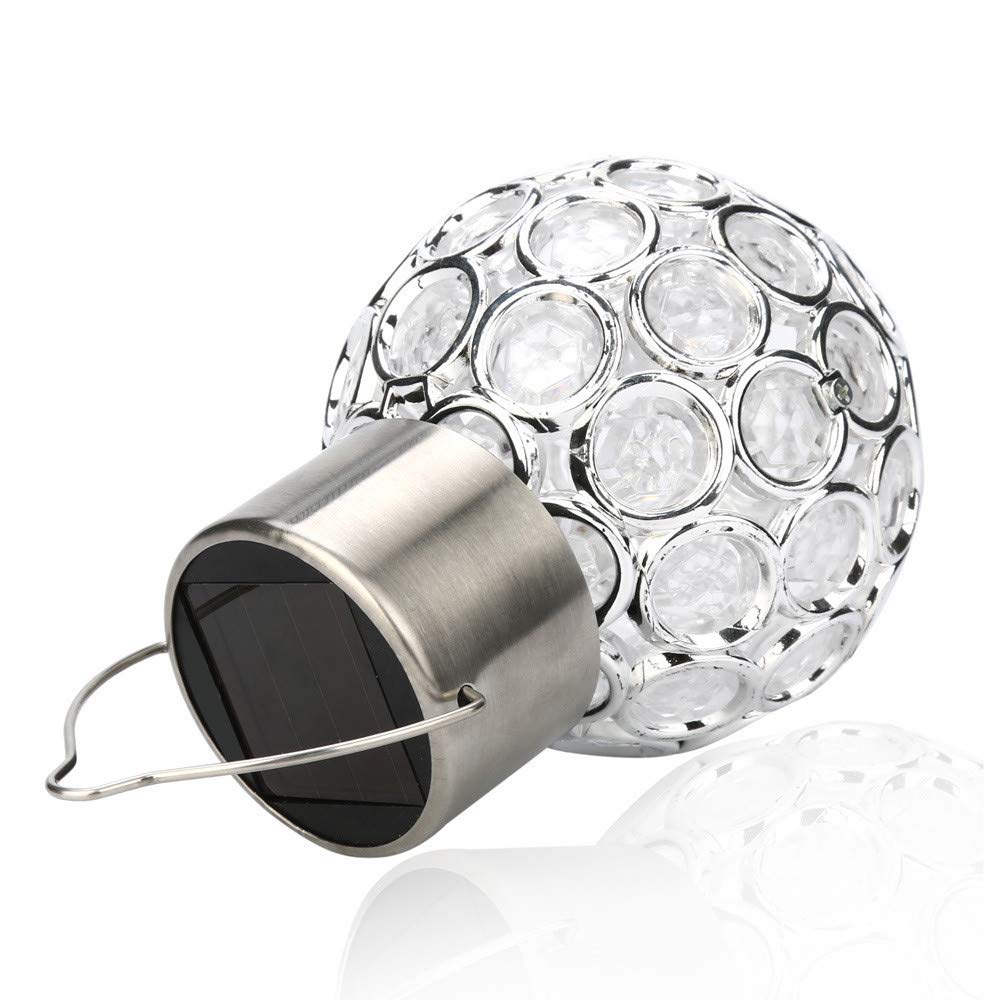 Waterproof Solar LED Round Ball Lights - Outdoor Garden, Camping, Patio Hanging Decor with Rotatable Design for Landscape Lighting & Backyard Ambience
