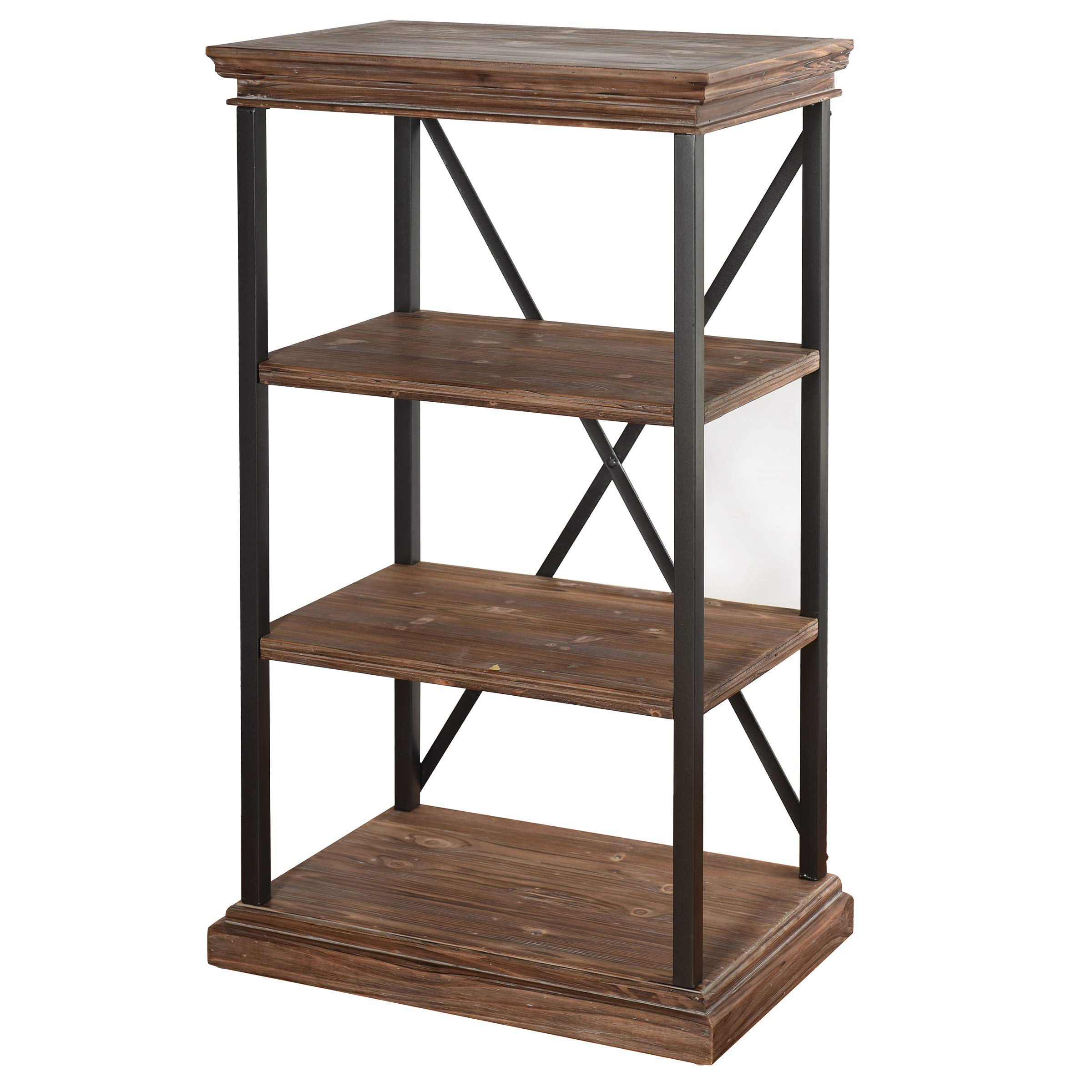 Archer Ridge Black Wood Bookcase - Modern Bookshelf for Living Room, Bedroom & Office Storage