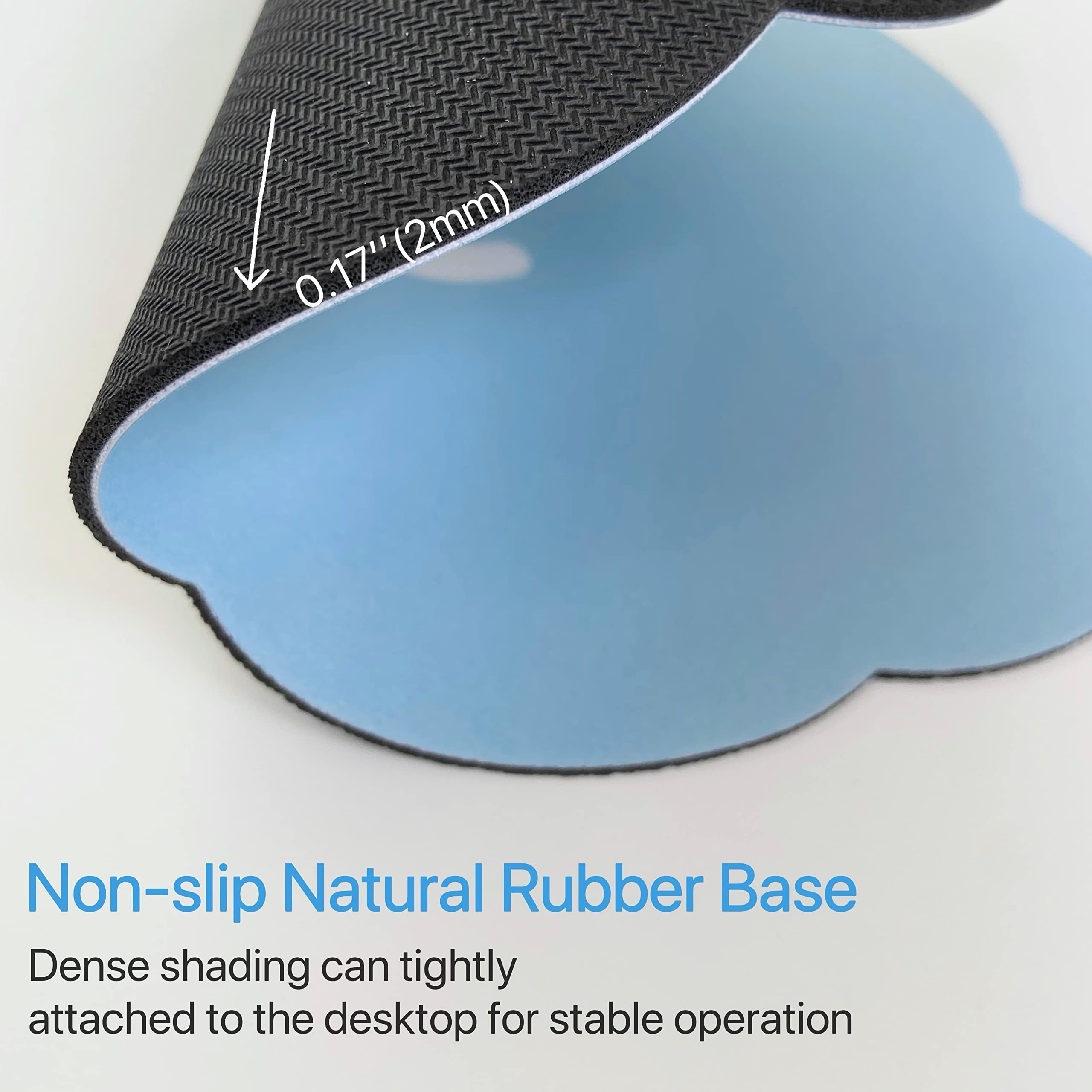 Cute 2-Pack Small Waterproof PVC Mouse Pad with Non-Slip Rubber Base - Personalized Computer Mouse Mat for Office & Home Use - Perfect for Gaming, Work, and Study (Cloud Design)