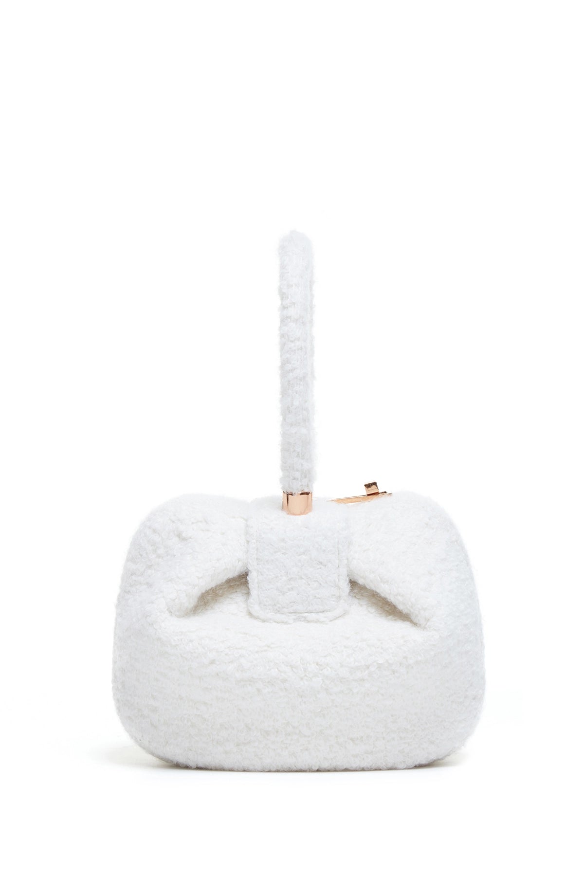 Nina Bag in Ivory Cashmere Boucle - Luxury Women's Shoulder Bag for Work, Travel & Everyday Use | Elegant Handbag for Office, Shopping & Special Occasions