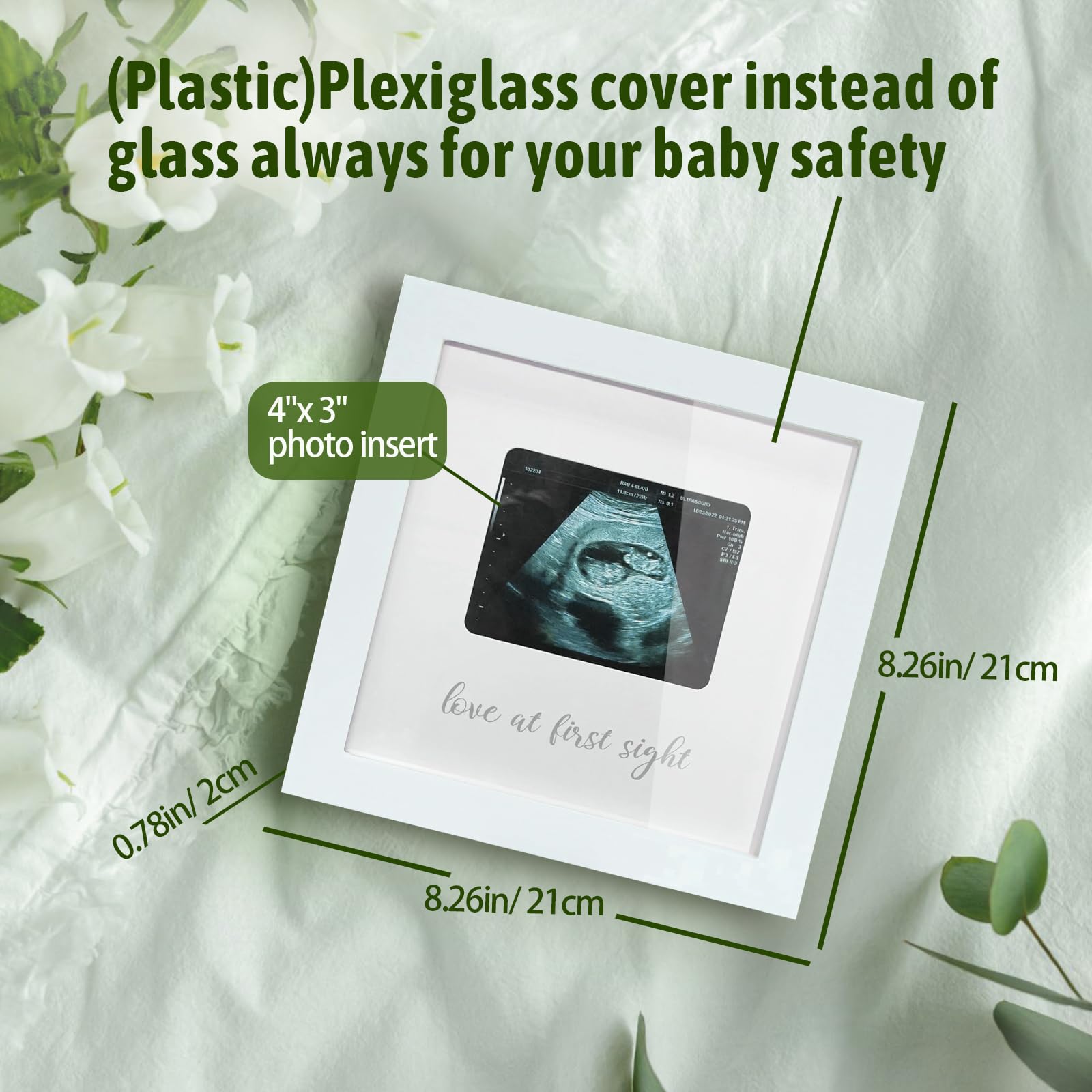 Ultrasound Picture Frame - Pregnancy Announcement Gift for Grandparents | Nursery Décor