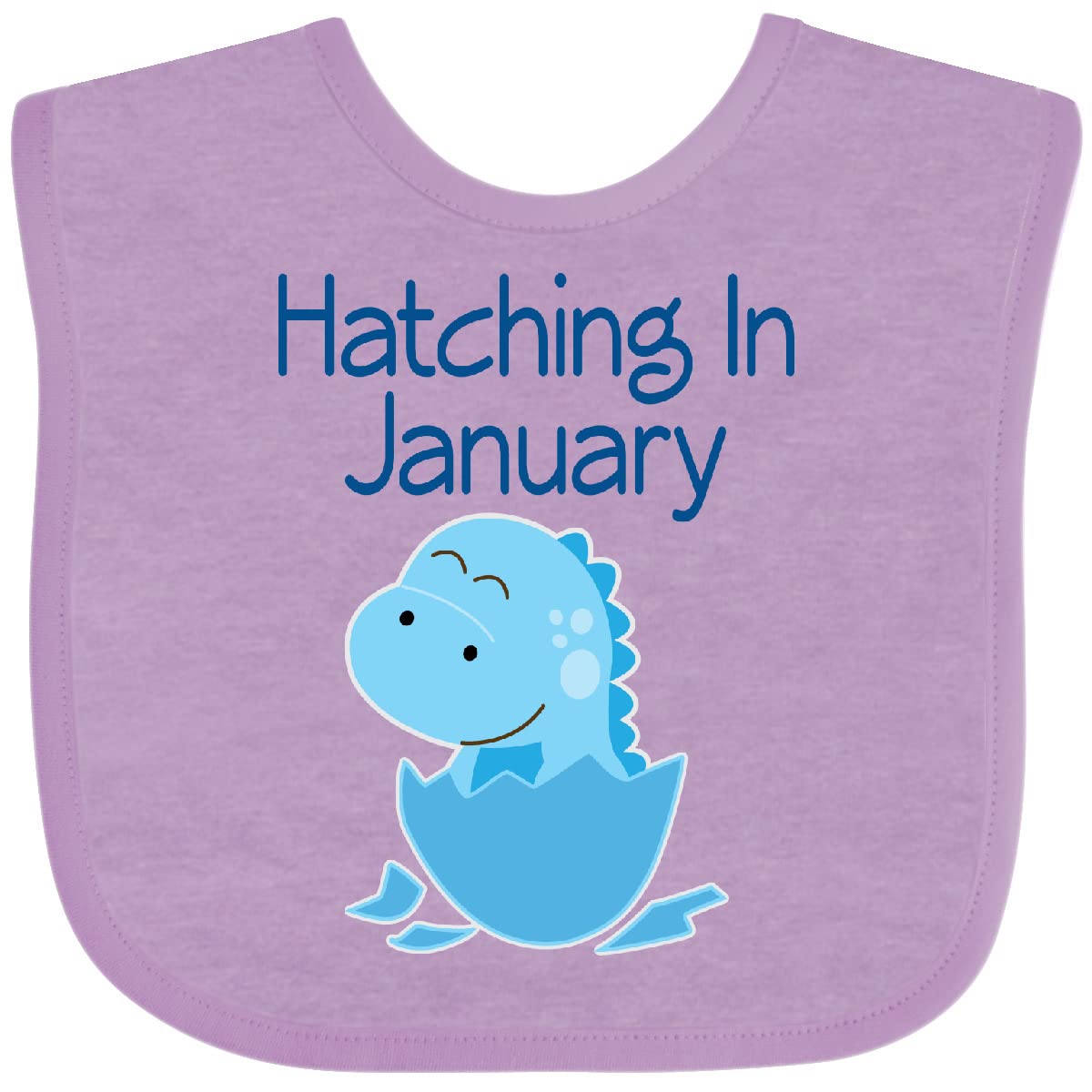 Inktastic Dinosaur Baby Bib for Boys - Cute Dinosaur Design for Newborns & Infants - Perfect for Feeding, Mealtime & Photo Shoots