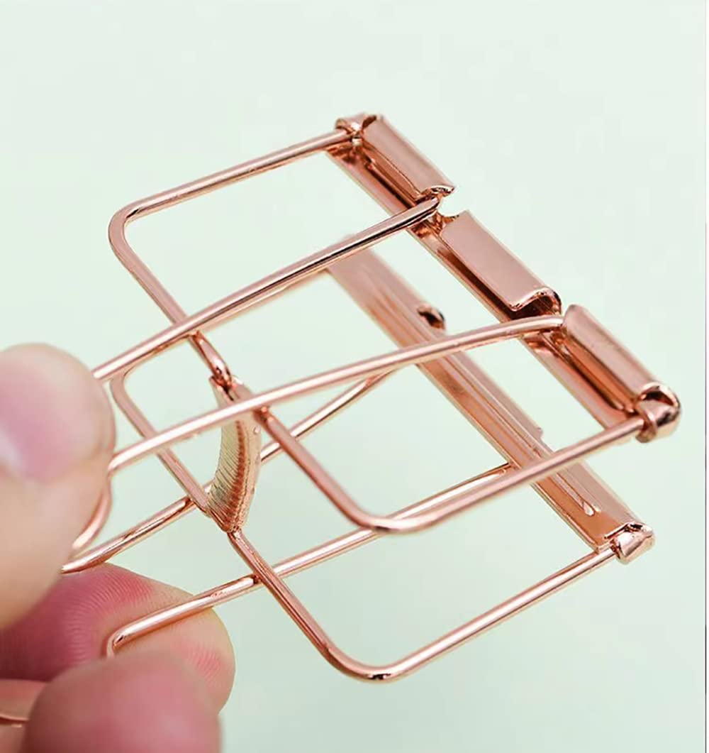 12 Pack Black Hollow Metal Wire Binder Clips - Large Size Office Supplies for Paper, Documents, Files - Perfect for Organizing, School, Office & Home Use