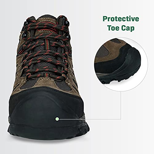 Mt. Logan II Men's Waterproof Hiking Boots - Suede Trekking Shoes for Outdoor Adventures & Mountain Climbing