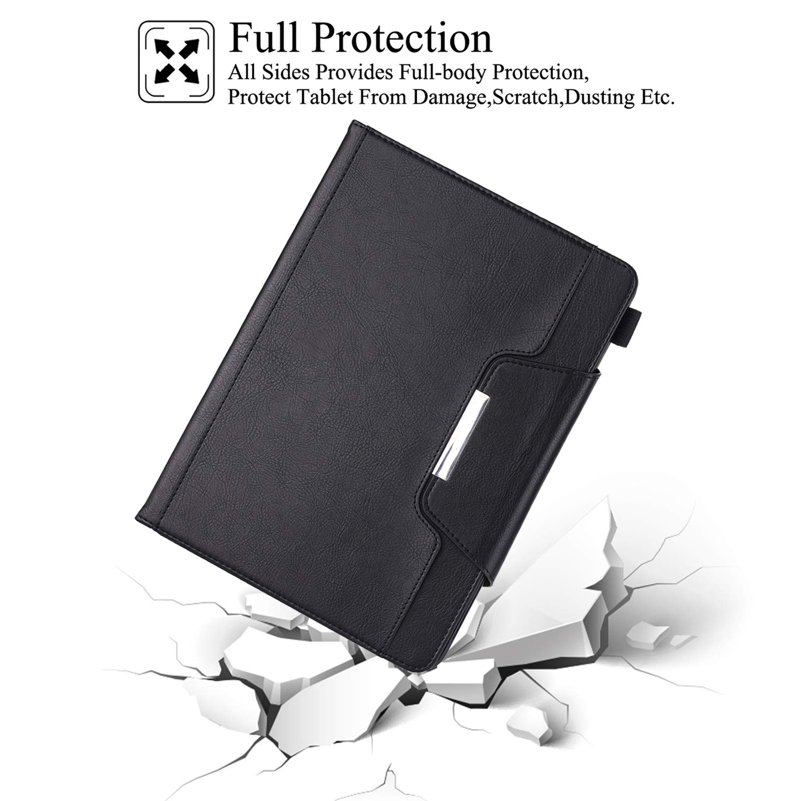 Ultra Slim Lightweight Stand Protective Case for iPad Pro 11 inch (2021/2020/2018) with Auto Sleep/Wake & Card Slots - Perfect for Work, Travel & Daily Use (Black)