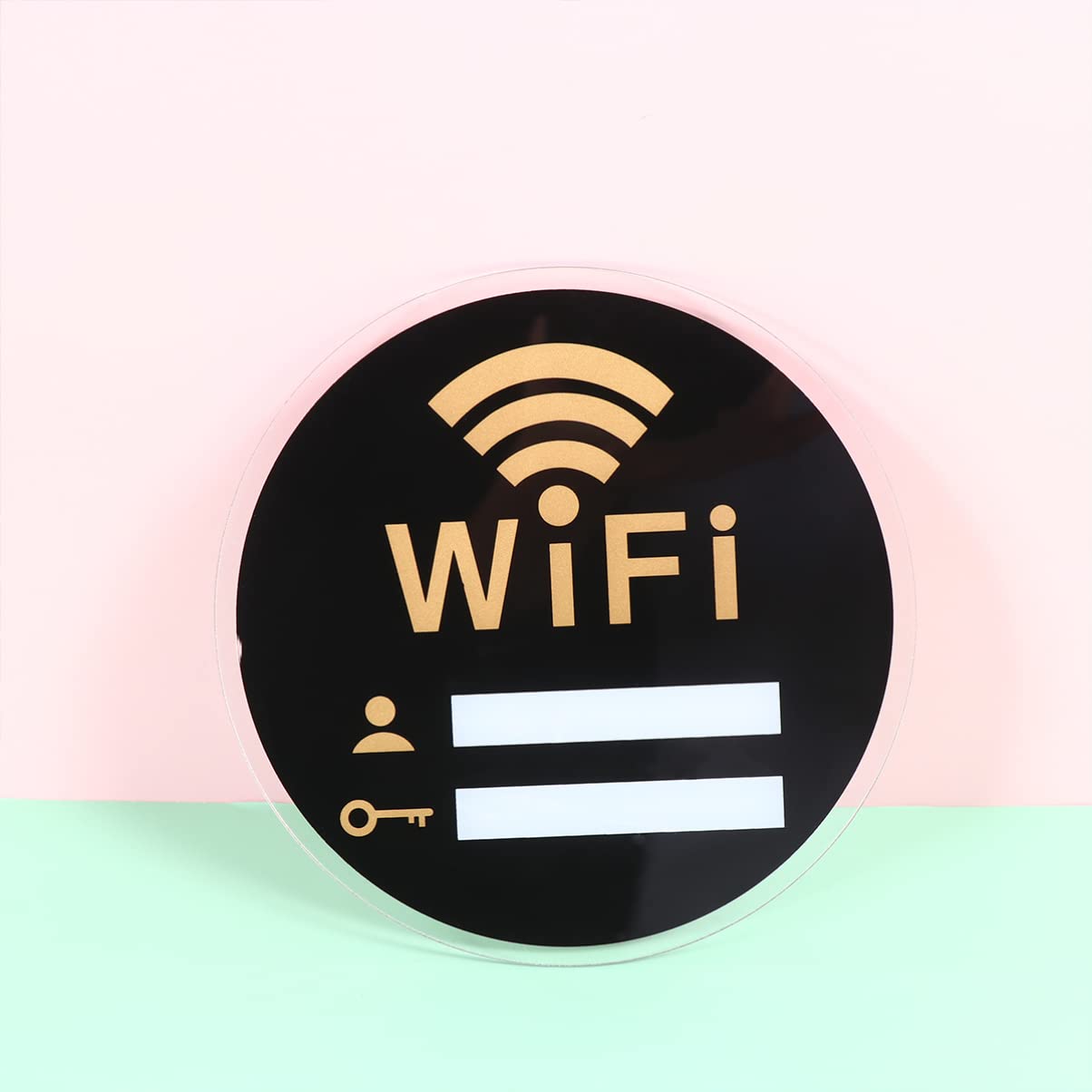 BESPORTBLE Acrylic Wall Sign - WiFi Password Reminder for Home & Office - Modern Decorative Sign for Living Room, Cafe, Restaurant