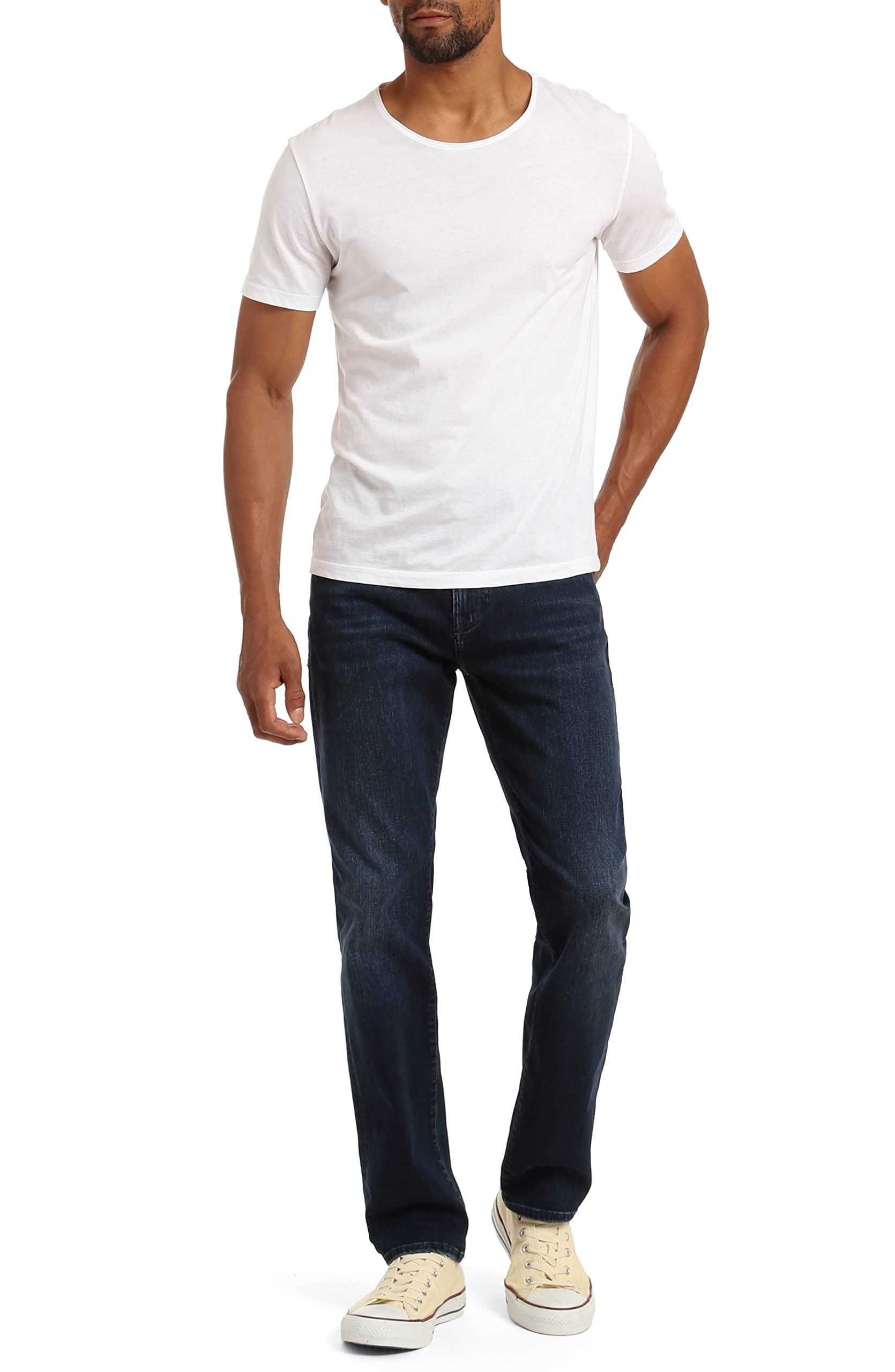 Mavi Men's Zach Regular Rise Straight Leg Jeans - Classic Denim Pants for Casual Wear & Everyday Comfort