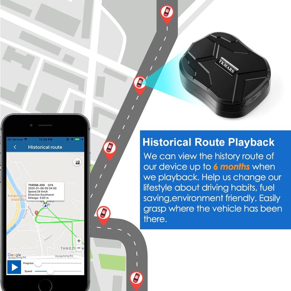 4G GPS Tracker for Cars & Motorcycles - Waterproof, Anti-Theft, 10000mAh Long Battery Life, Real-Time Tracking with Strong Magnet - Perfect for Camping, Fleet Management & Vehicle Security (Model TK905B)