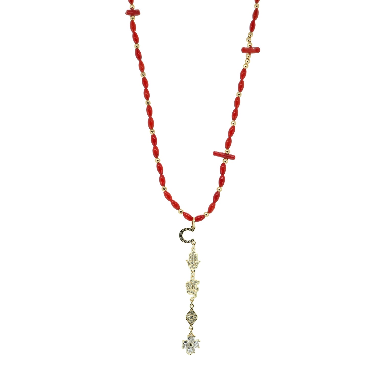 Red Coral Stone Choker Necklace - Sacred Energy Symbol Jewelry for Spiritual Healing & Protection | Perfect for Meditation, Yoga & Positive Energy
