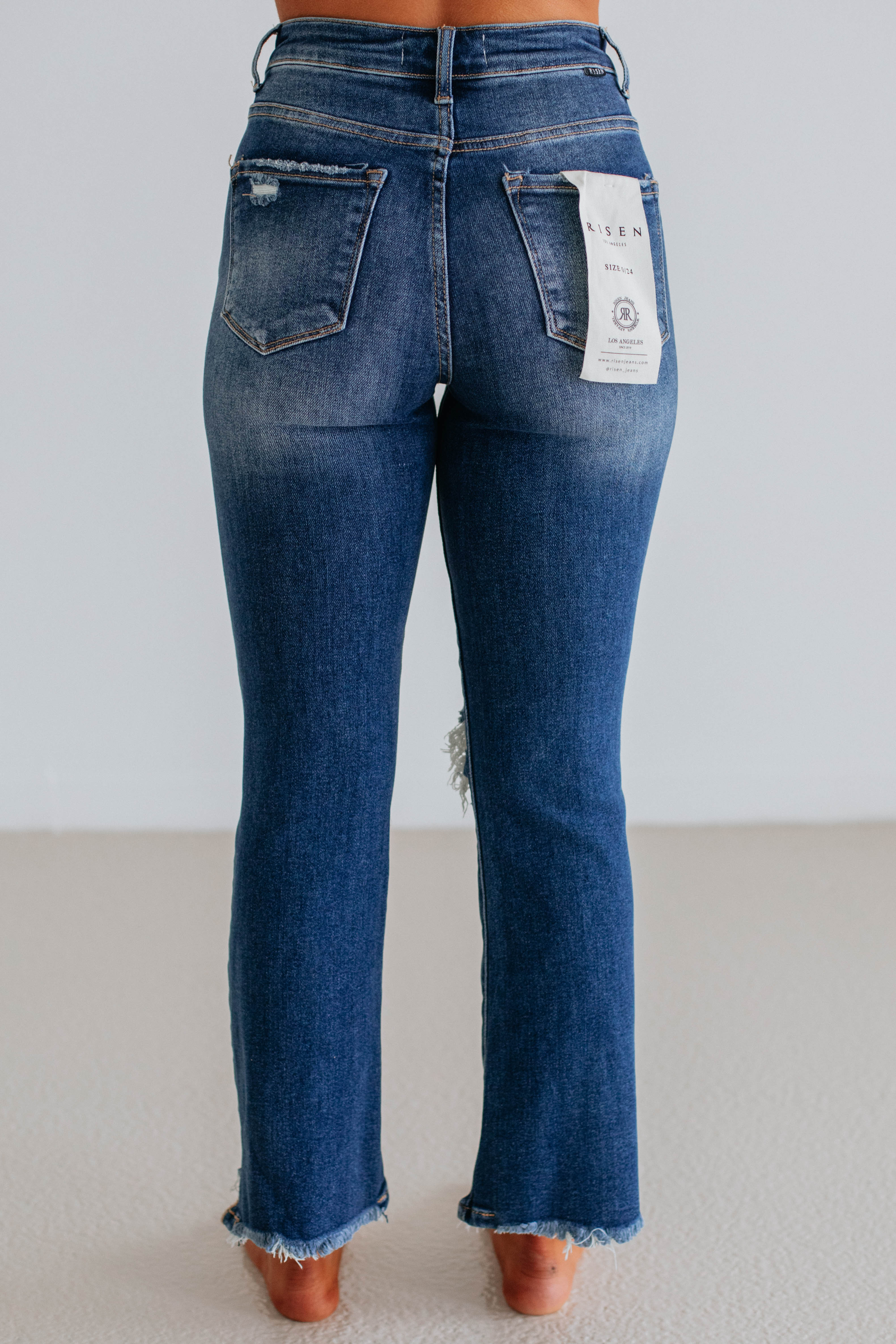 Cammi Risen Jeans for Women - Dark Wash High Waist Skinny Jeans | Comfortable Stretch Denim Pants for Everyday Wear & Night Out