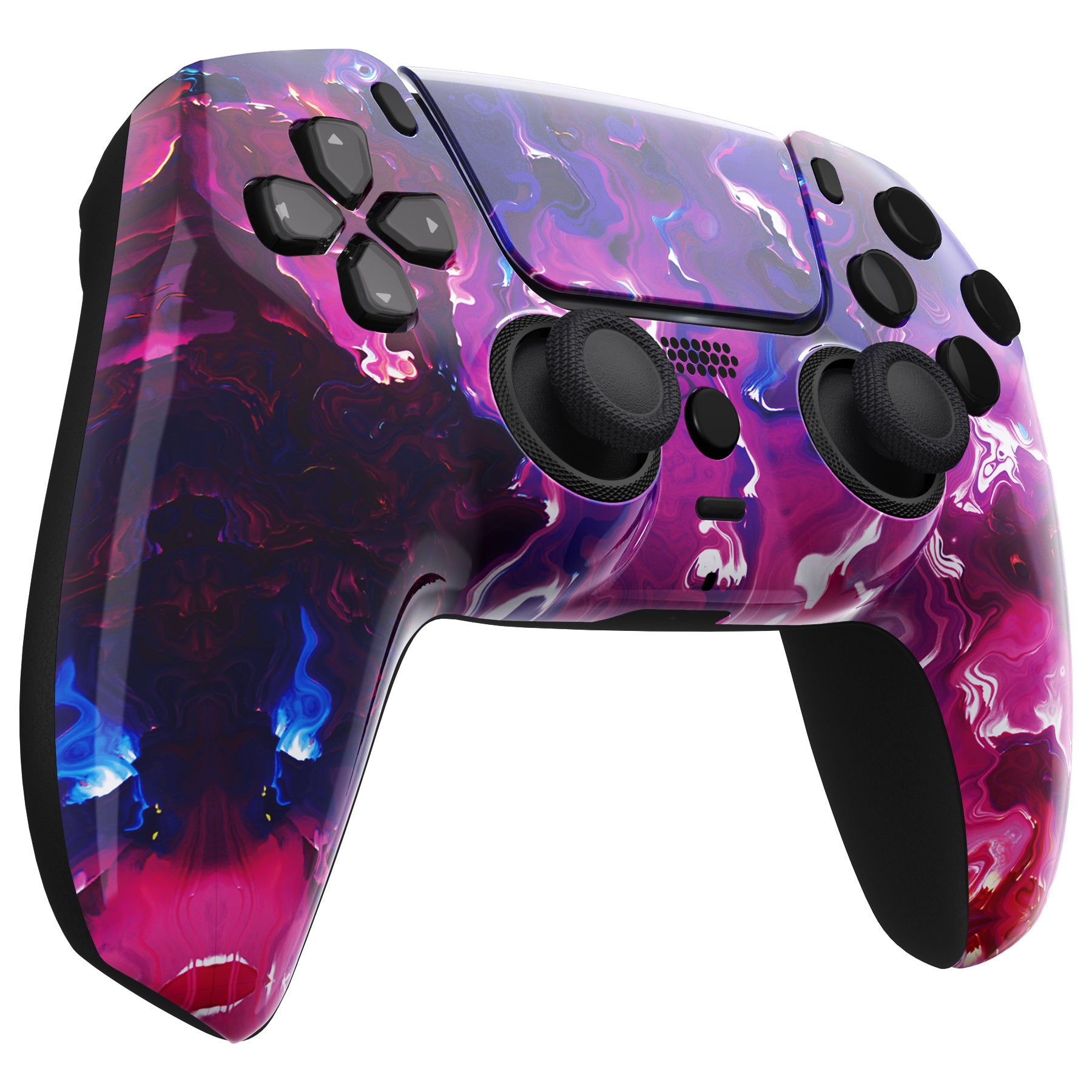 eXtremeRate LUNA Redesigned Front Shell with Touchpad for PS5 Controller BDM 010/020/030/040/050 - Surreal Lava GHPFT013 | Custom PS5 Controller Cover for Gaming Enthusiasts | Perfect for Competitive Gaming & Streamers