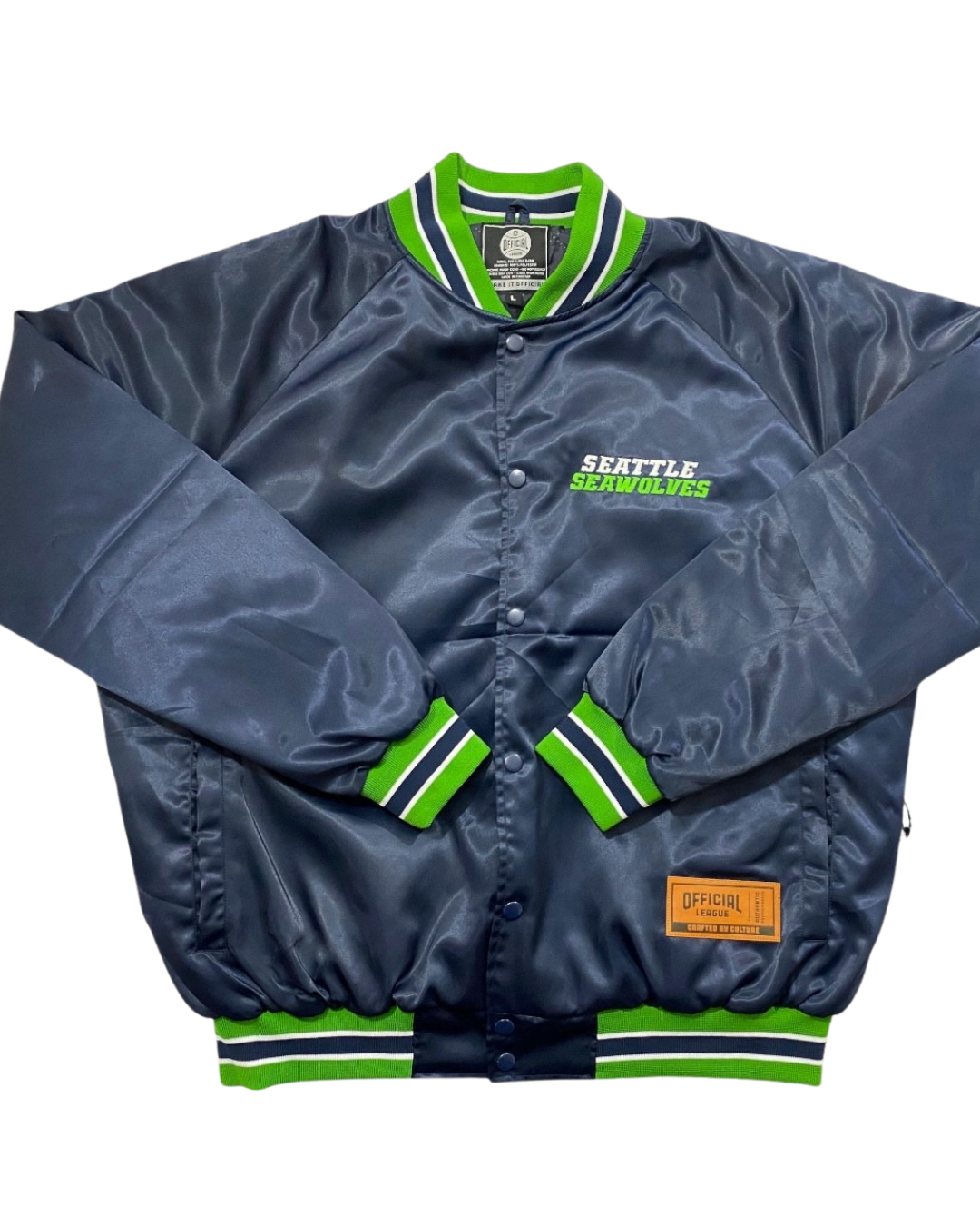 Seawolves Rugby Navy Bomber Jacket - Men's Vintage Athletic Varsity Jacket for Rugby Fans - Perfect for Game Day, Tailgating & Casual Wear
