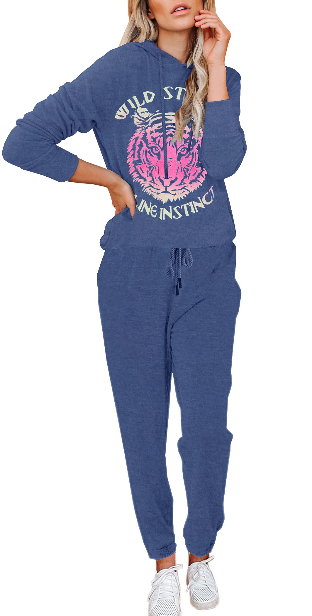 ETCYY Women's 2-Piece Lounge Sets - Soft Sweatsuit with Long Pants for Yoga, Workout & Home Relaxation | Comfortable Athletic Tracksuit Outfit for Casual Wear & Gym