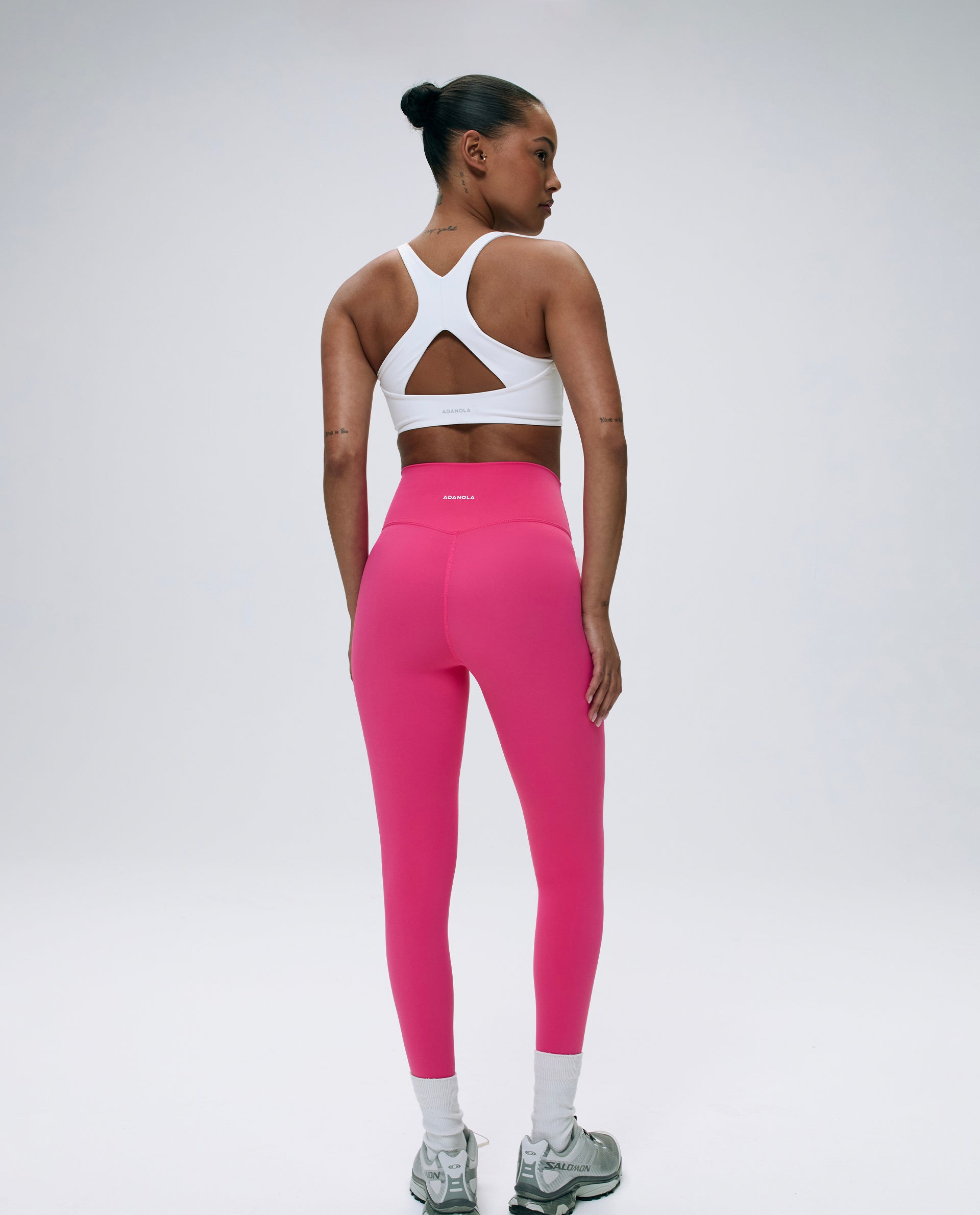 Best High-Waisted Yoga Leggings for Women - Hot Pink, Stretchy & Breathable Workout Pants for Running, Gym & Lounge