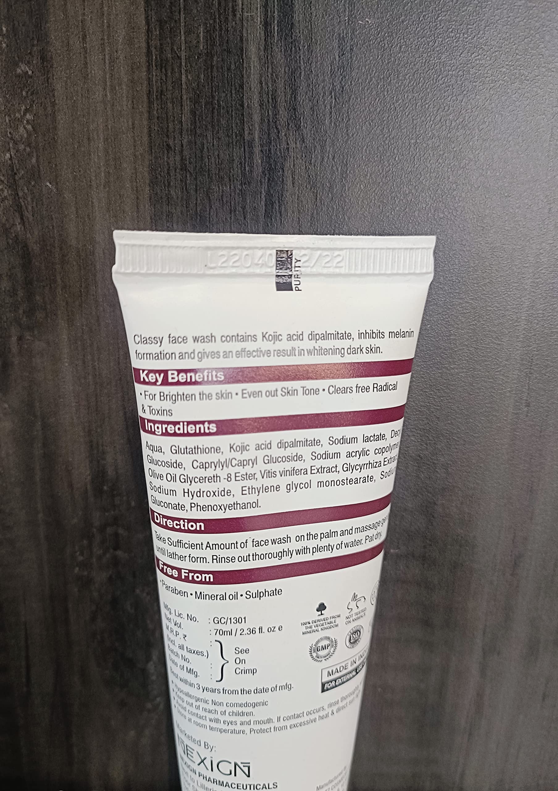 Gosit Classy Skin Brightening Face Wash - Pack of 2 (140ml Each) | Gentle Cleanser for Glowing Skin | Perfect for Daily Skincare Routine & Travel