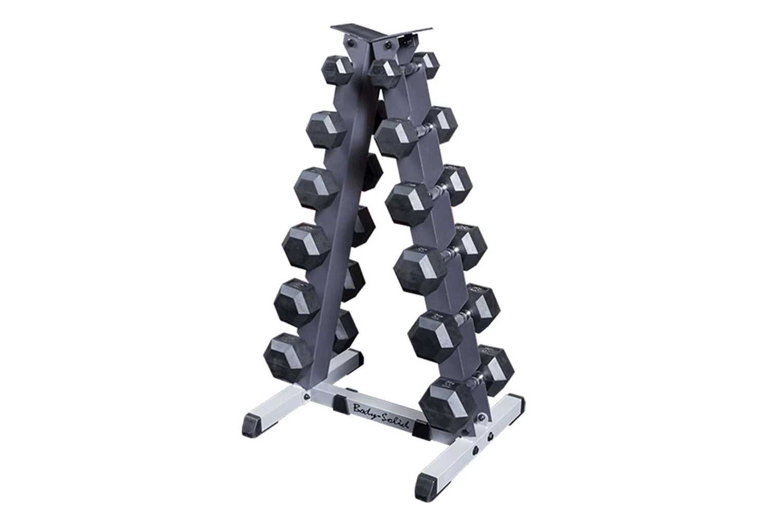 Body Solid Vertical A-Frame Dumbbell Rack - Heavy Duty Dumbbell Storage Organizer for Home Gym, Garage & Fitness Studio - Perfect for Weightlifting & Strength Training
