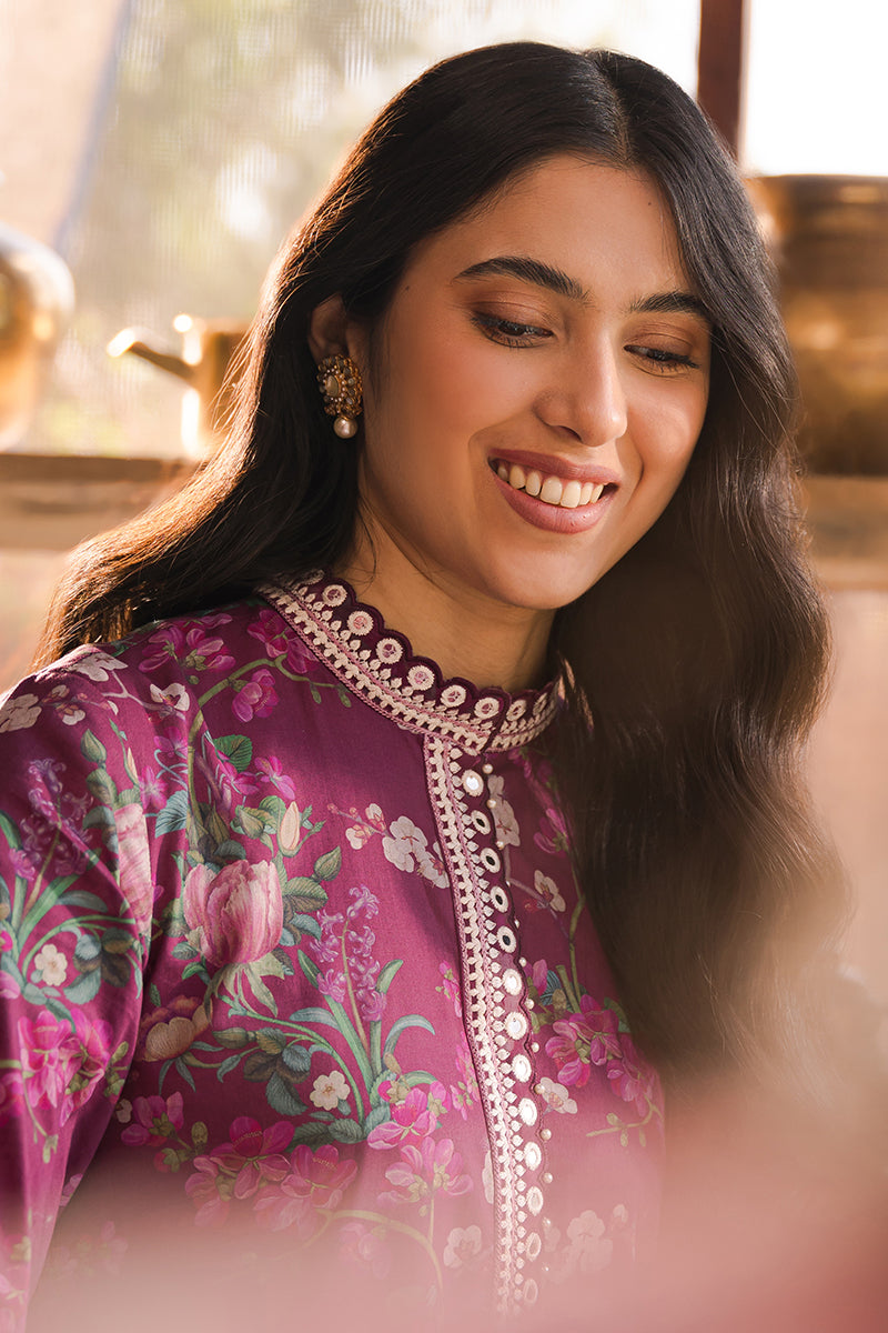 IRIS MAUVE 3-Piece Embroidered Lawn Suit Set for Women | Elegant Pakistani Formal Wear | Perfect for Weddings, Parties & Special Occasions