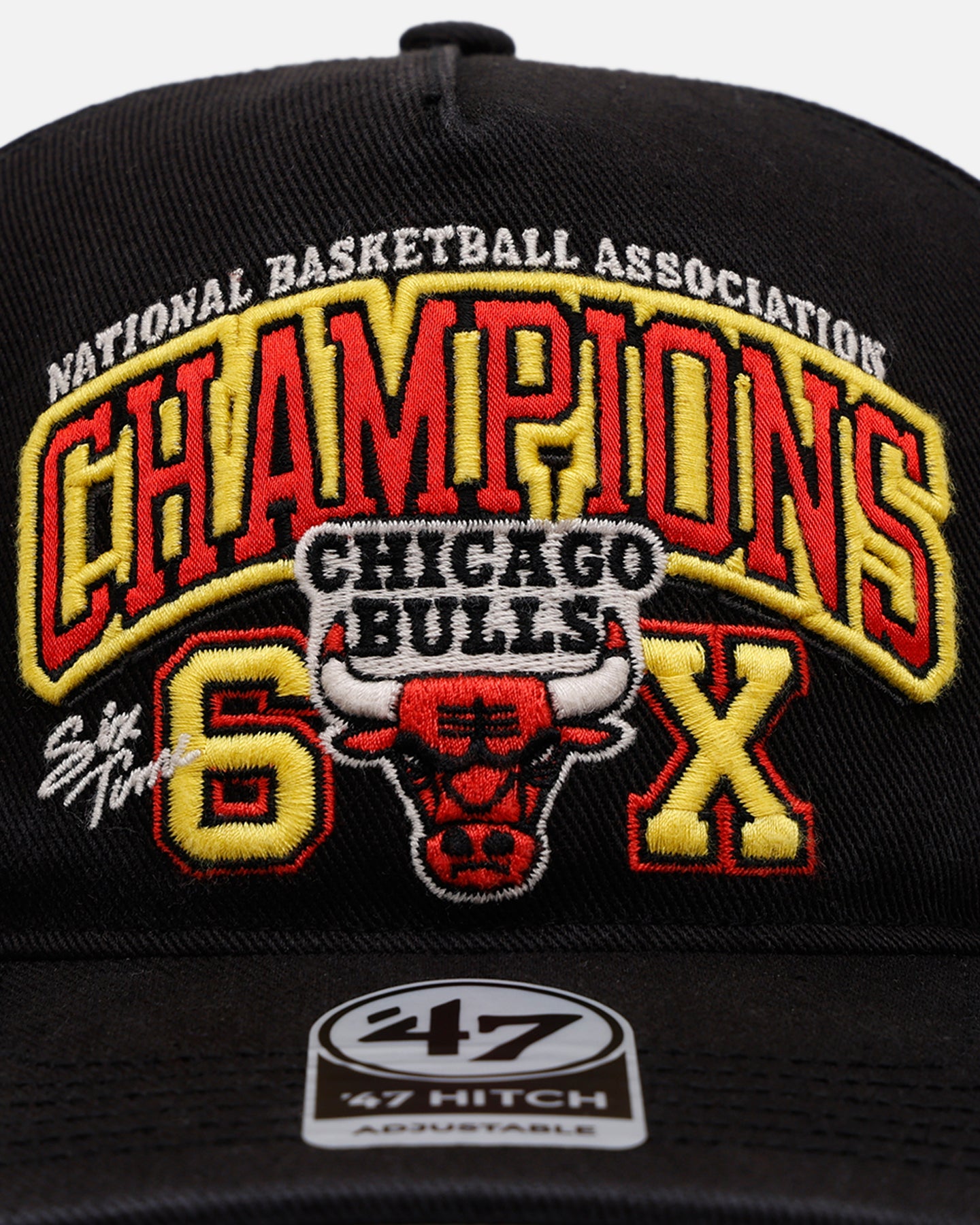 47 Brand Chicago Bulls 'NBA Trophy Case' Premium Hitch Snapback Black Hat - Official NBA Licensed Cap for Men & Women - Perfect for Basketball Games, Sports Events & Streetwear Fashion