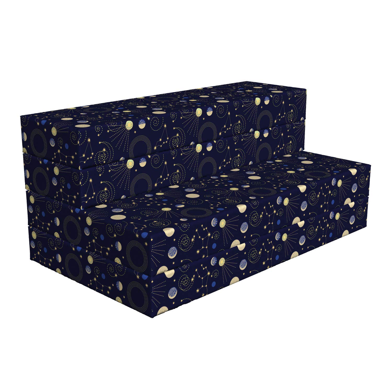 Ambesonne Cosmos Foldable Mattress - Outer Space Planets Design, 78.7