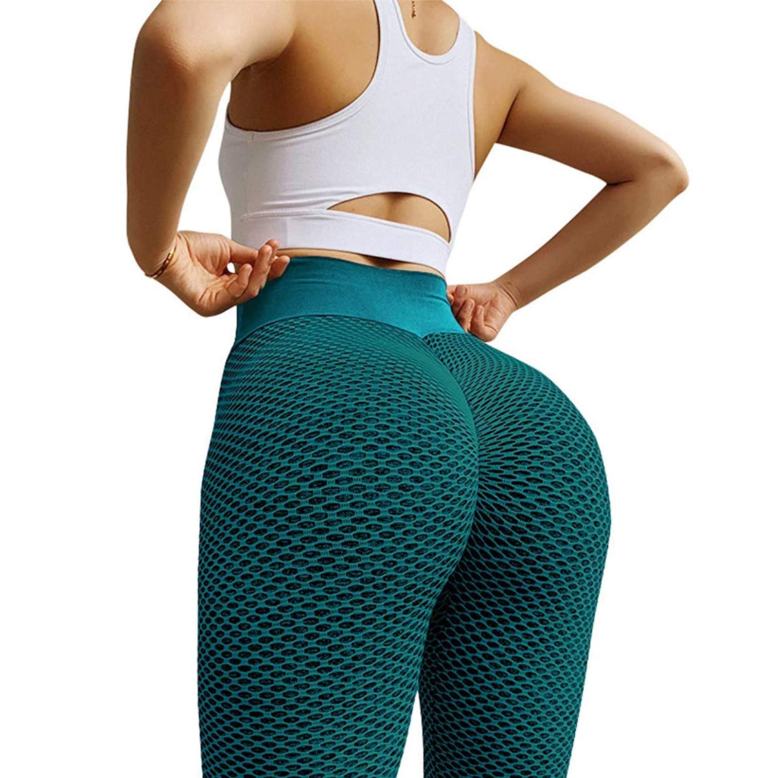FZAI Women's High Waist Bubble Leggings - Tummy Control Yoga Pants for Running, Fitness & Workout - Butt Lifting & Shaping for Gym, Lounge & Everyday Wear