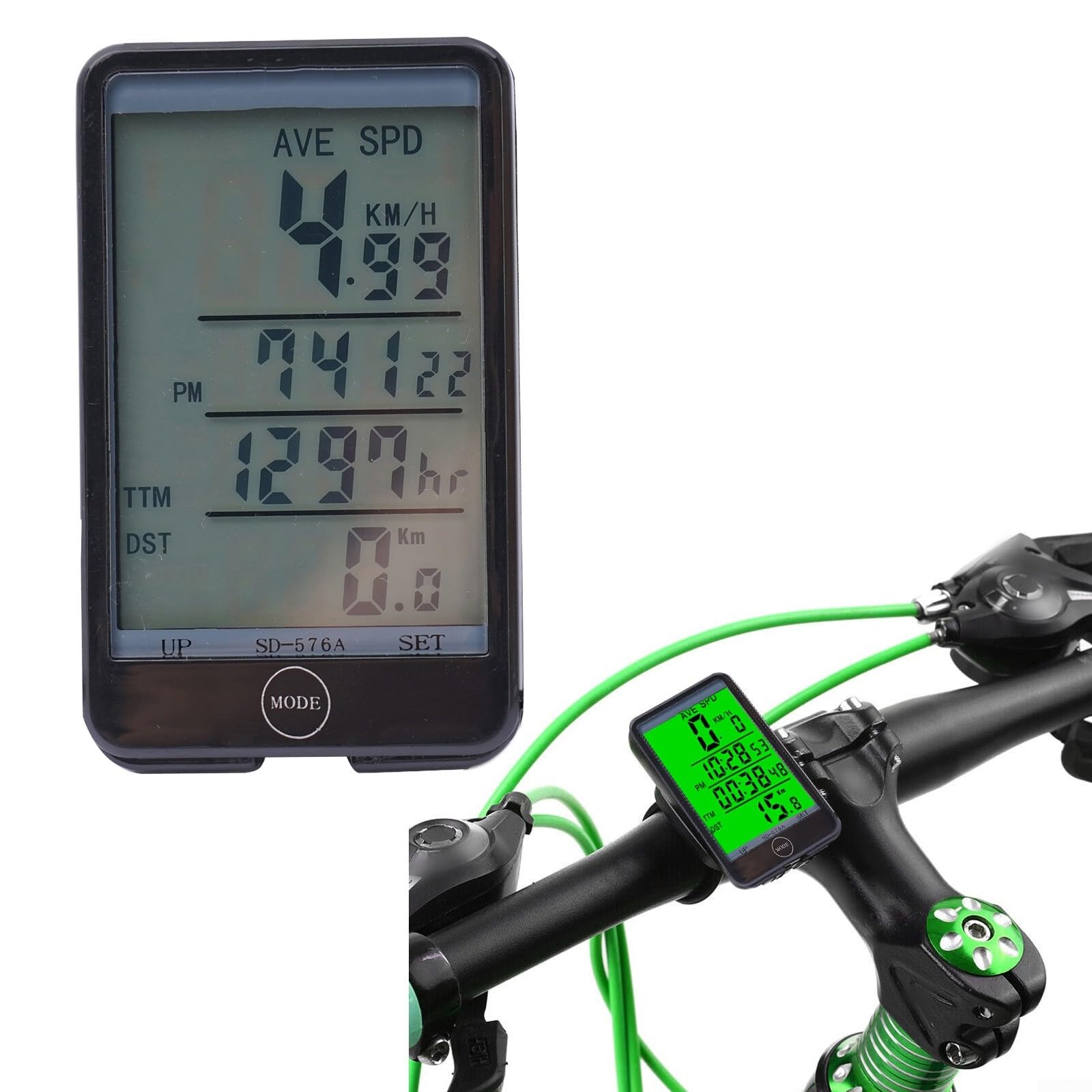 Waterproof LCD Backlit Touch Screen Bike Computer with Speedometer - Perfect for Cycling, Mountain Biking & Outdoor Fitness Tracking
