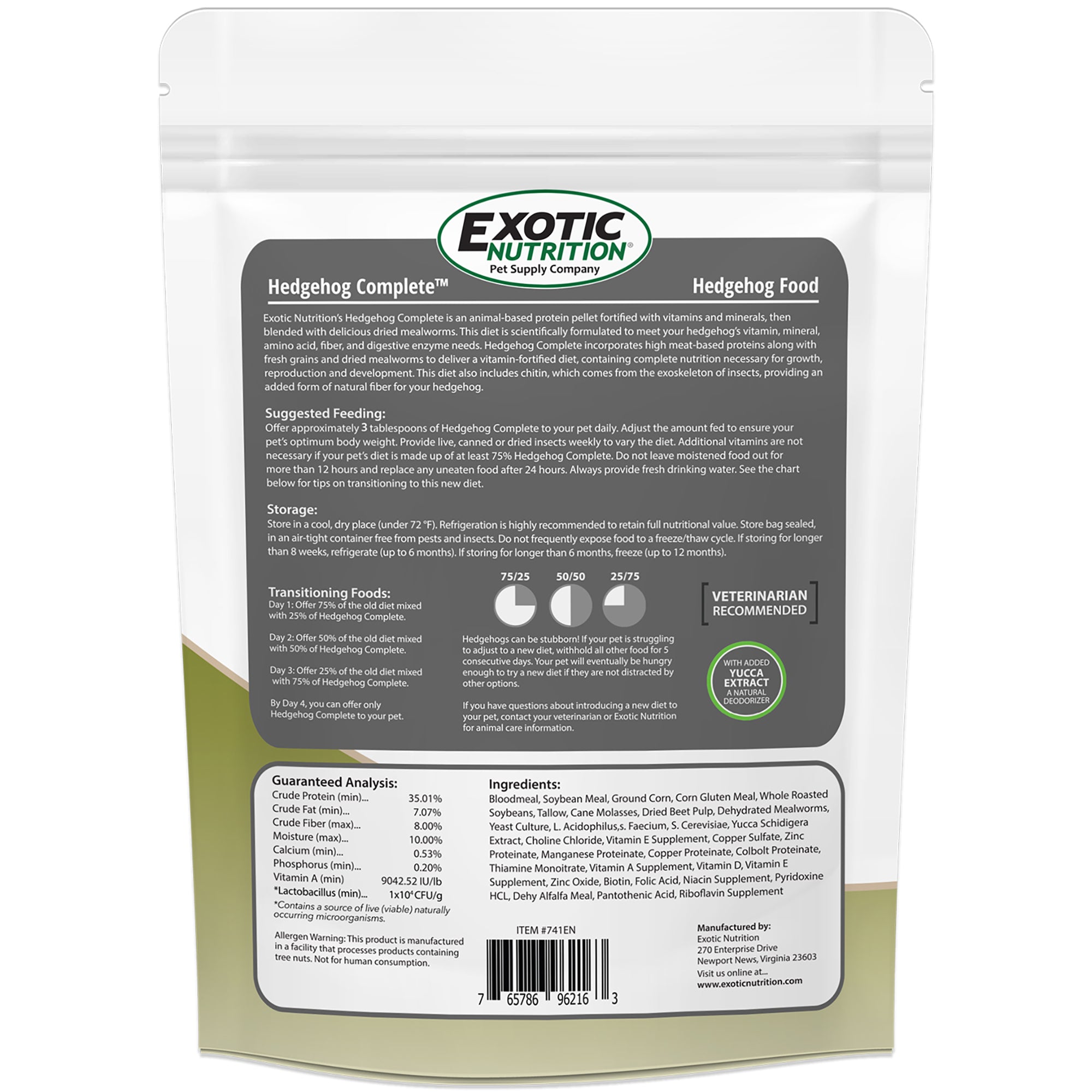 Premium Hedgehog Food Complete Nutrition - High Protein Hedgehog Diet for Adult & Baby Hedgehogs - Ideal for Daily Feeding & Healthy Growth