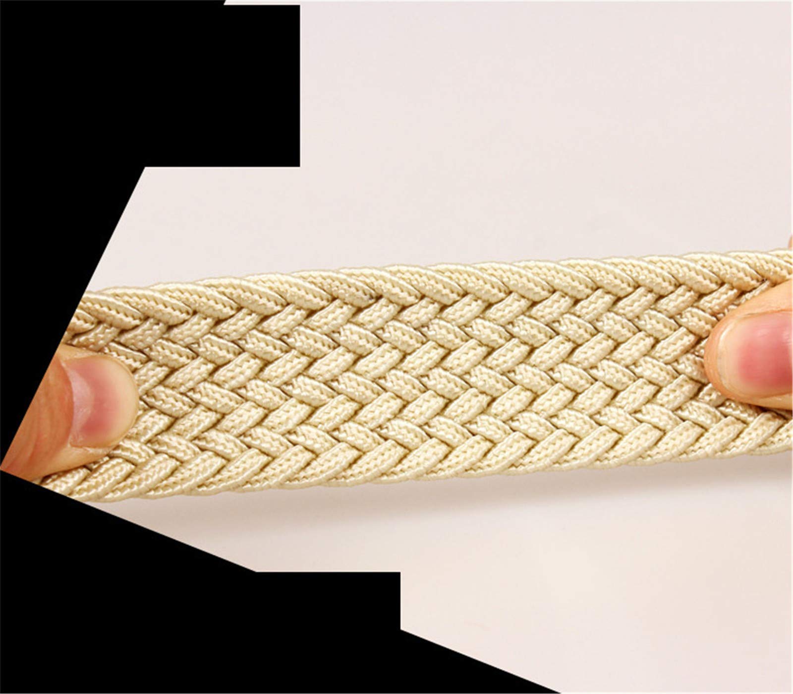 Andongnywell Men's Woven Stretch Braided Belt - Adjustable Casual Jeans Belt for Pants | Perfect for Office, Casual Wear & Daily Outfits