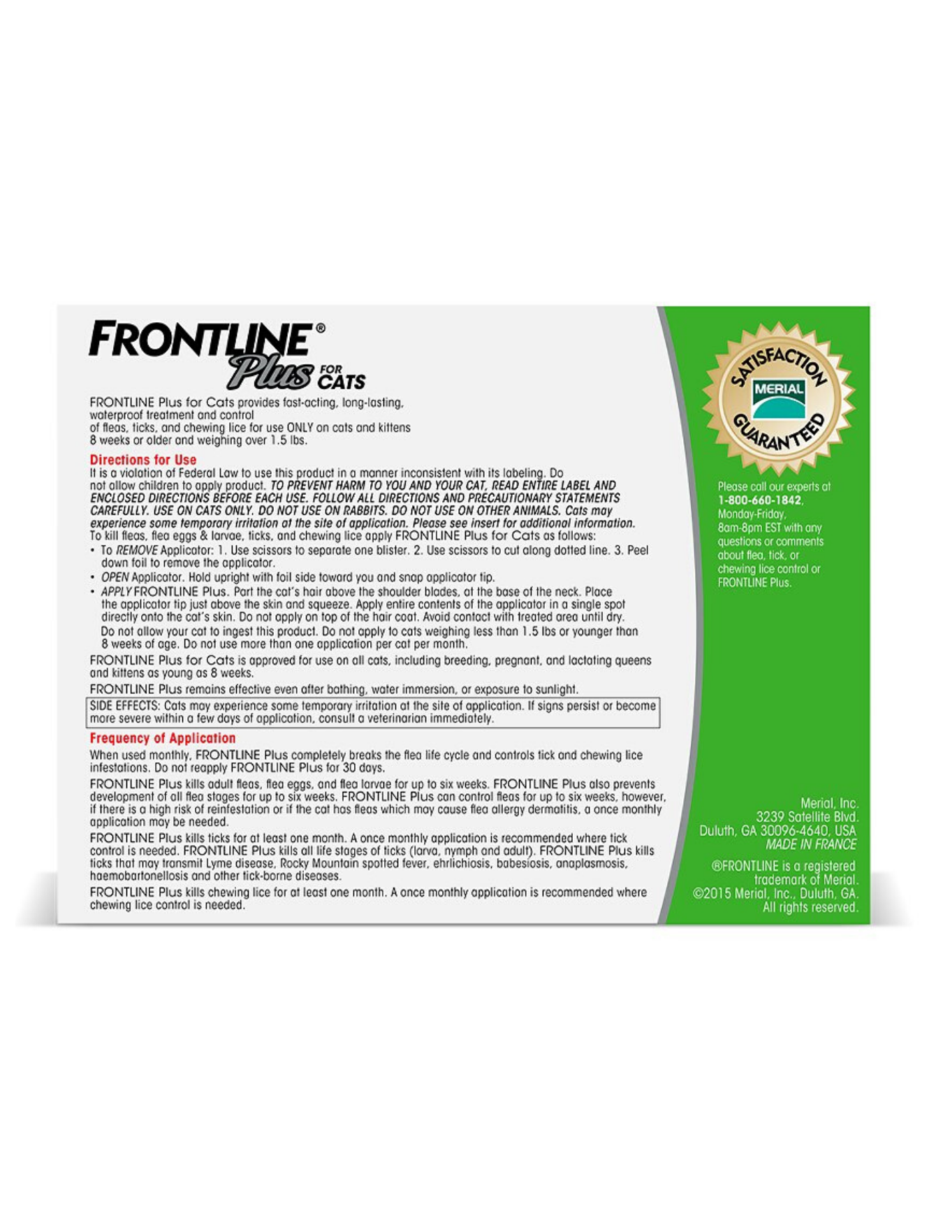 Frontline Plus Flea and Tick Treatment for Cats - 6 Doses (2 Sizes) | Fast-Acting, Waterproof Protection for Indoor & Outdoor Cats