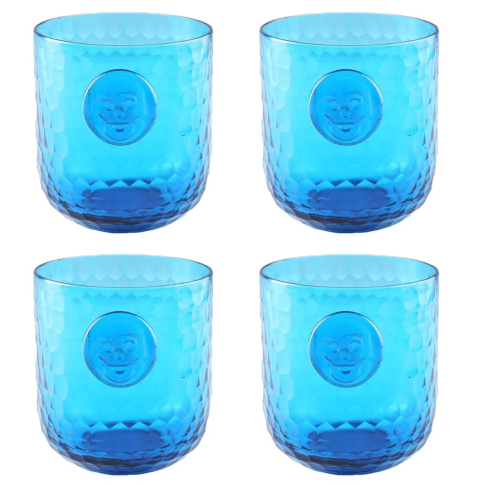 Skull Stamp Wine Glass - Turquoise Gothic Barware for Halloween, Themed Parties & Unique Home Decor