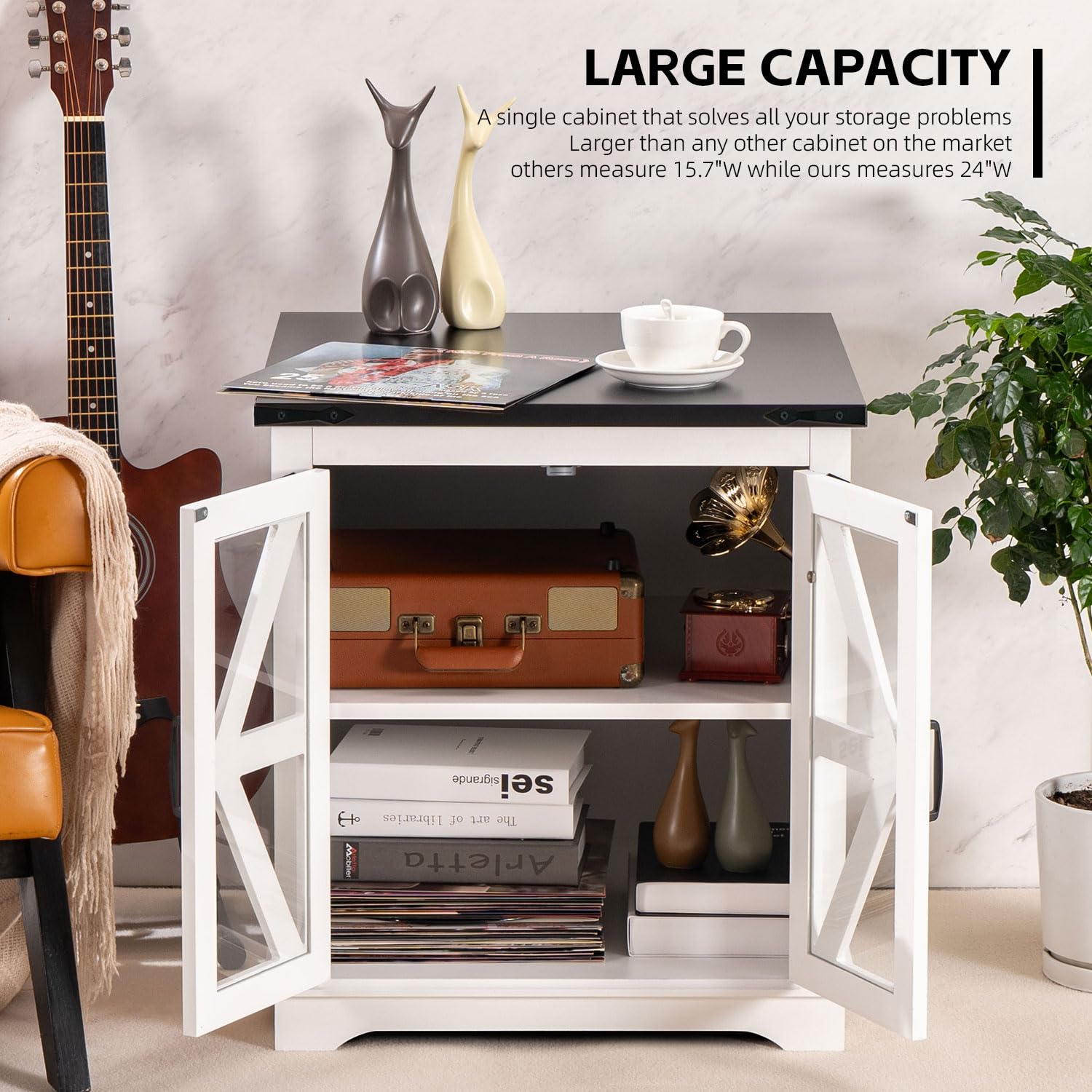 Farmhouse End Table with Storage - 24