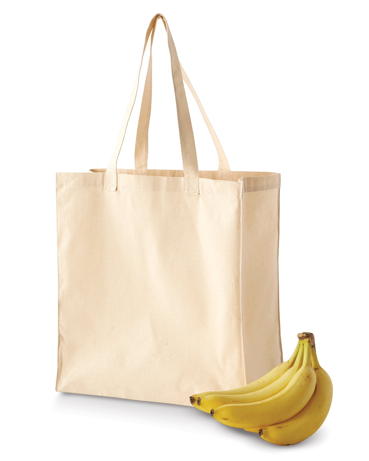 BAGedge BE055 6 oz. Eco-Friendly Canvas Grocery Tote Bag - Reusable Shopping Tote for Groceries, Beach, Picnic & Farmers Market