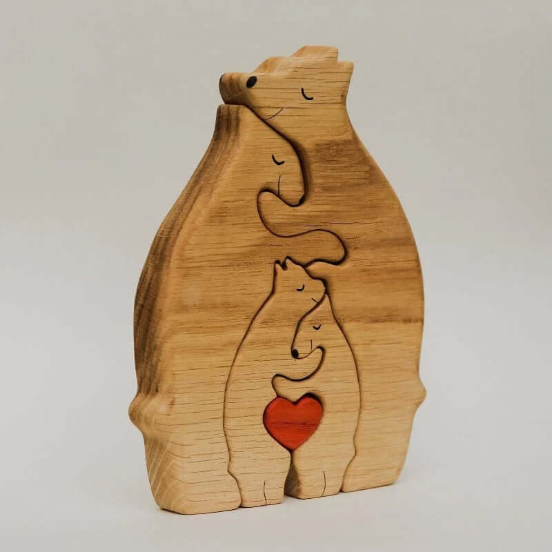 Personalized Wooden Bear Family Name Puzzle - Custom Engraved Gift for Kids & Toddlers | Unique Baby Shower, Birthday & Christmas Present | A5432