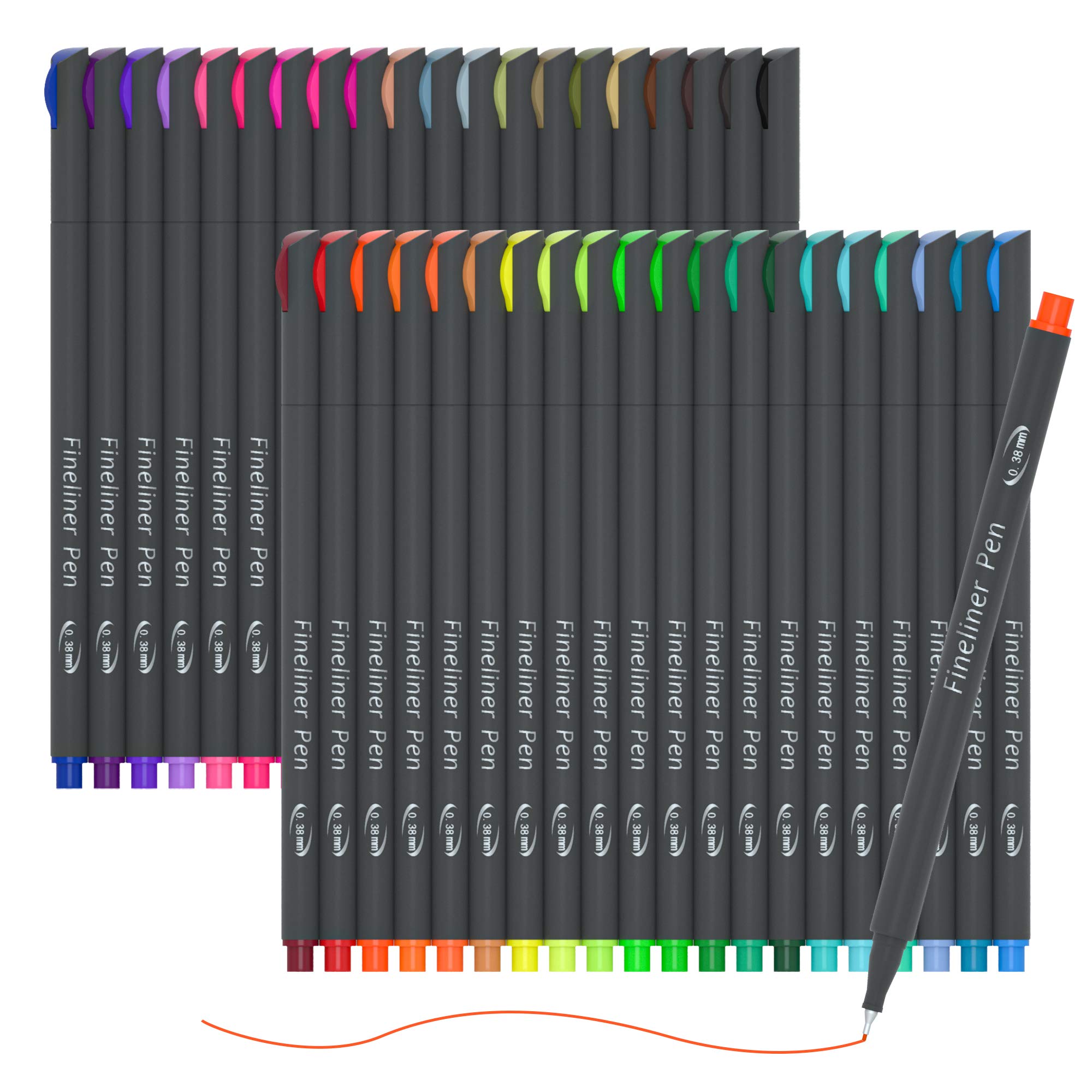 40 Colors Fineliner Pens Set - Vibrant Journal Planner Markers for Note Taking, Calendar Coloring, Office & School Art Supplies | Perfect for Bullet Journaling, Sketching & Creative Projects